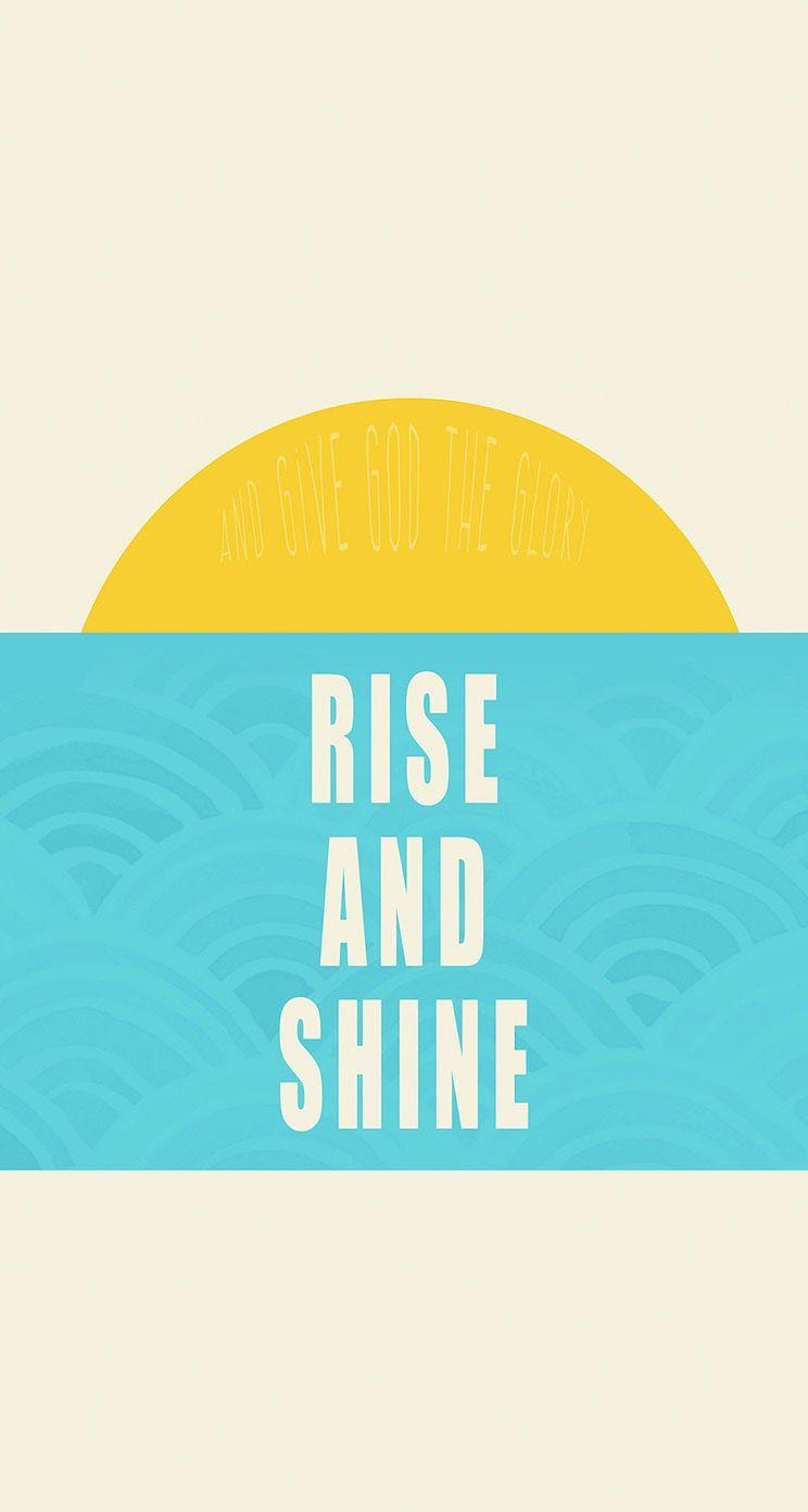 Simple rise and shine wallpaper