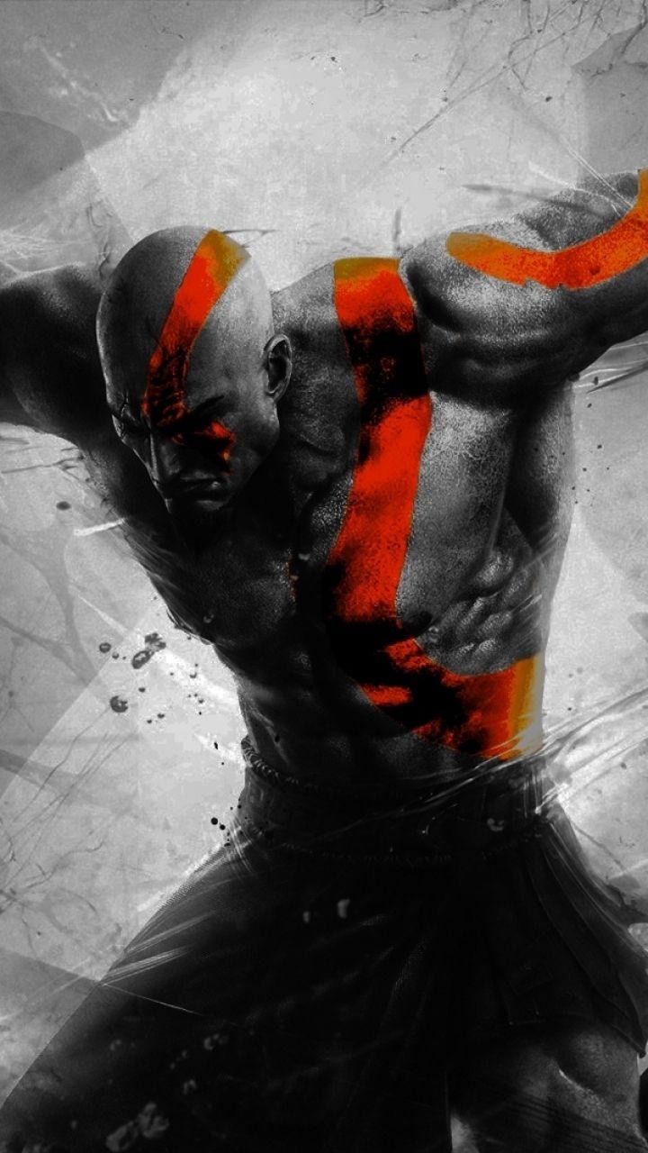 Kratos Art God of War 4K Wallpaper iPhone HD Phone #7641h