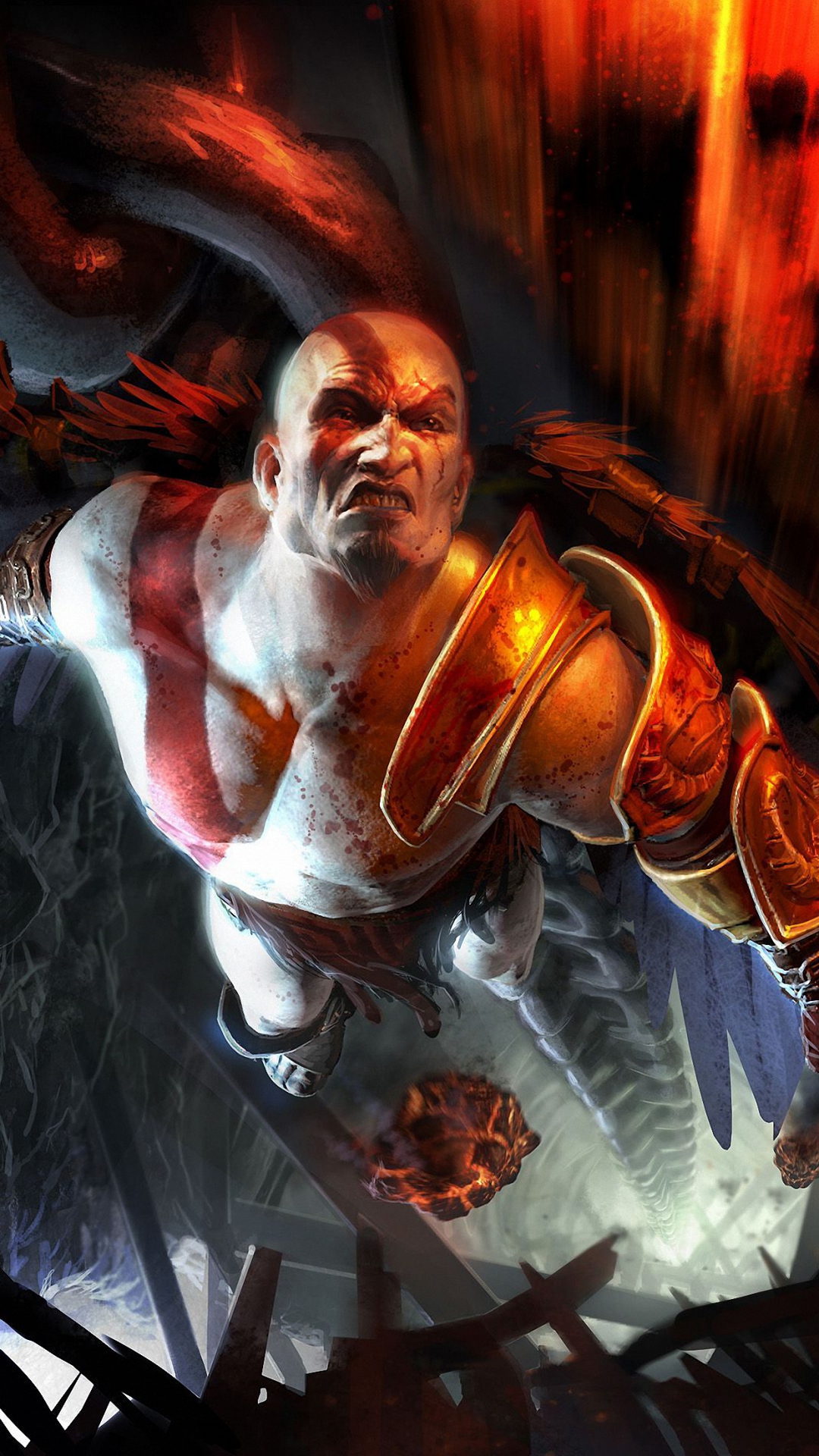 Kratos Art God of War 4K Wallpaper iPhone HD Phone #7641h