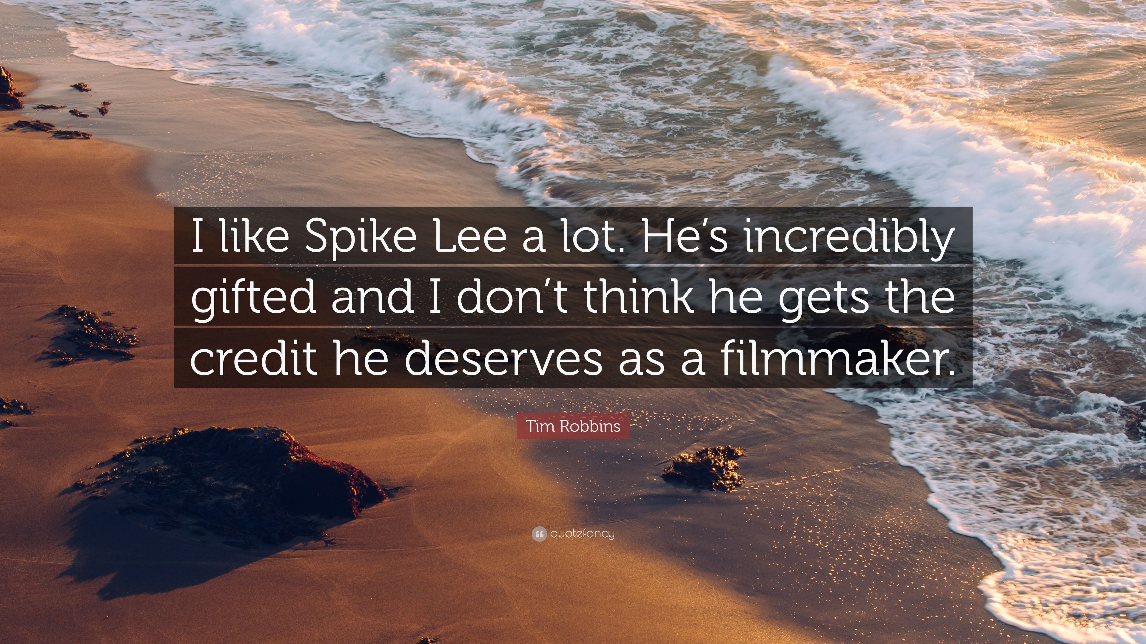 Tim Robbins Quote: “I like Spike Lee a lot. He's incredibly