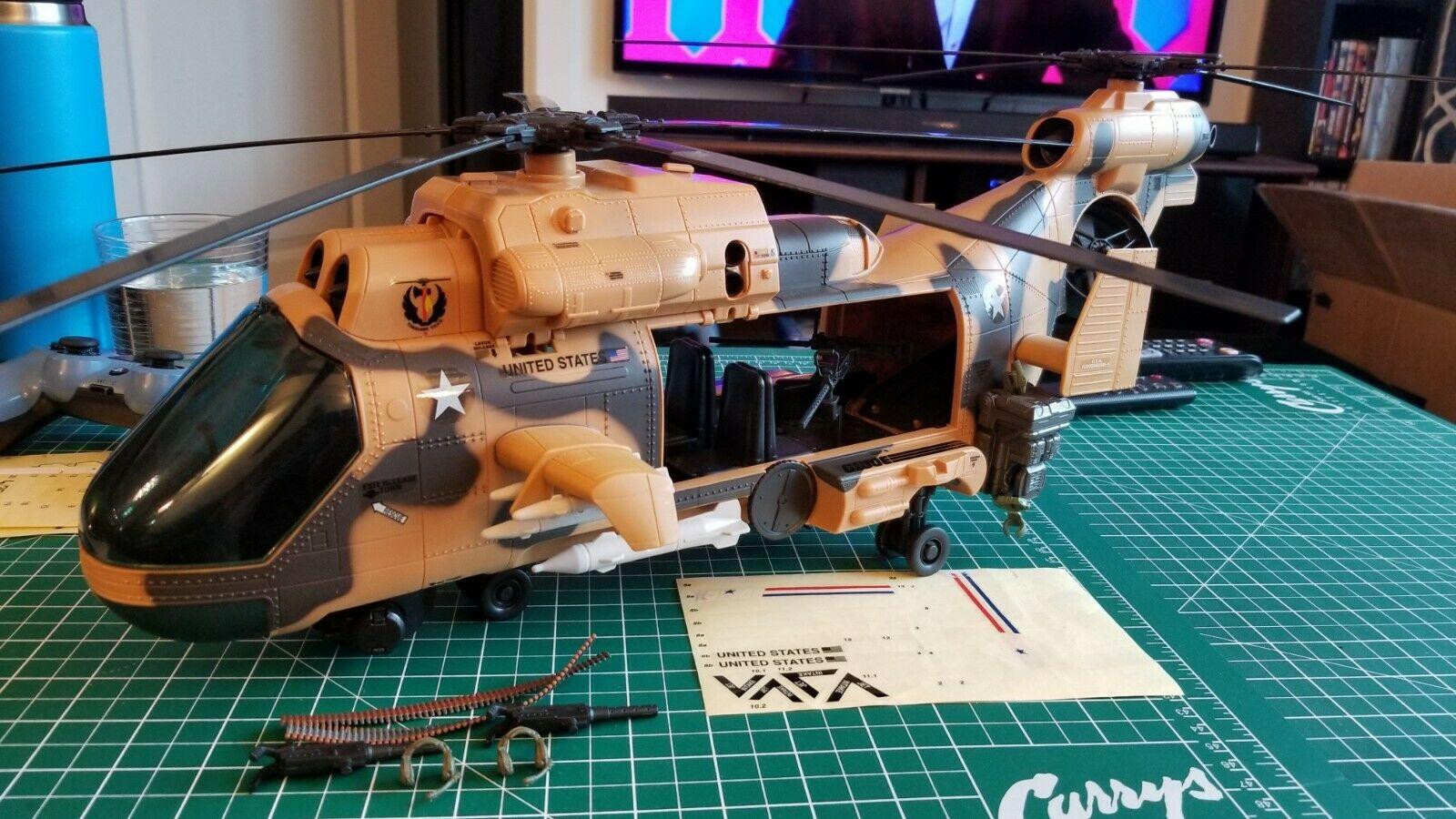 GI JOE EAGLEHAWK HELICOPTER W LIFT TICKET EAGLEHAWK PILOT 3 3 4 FIGURE