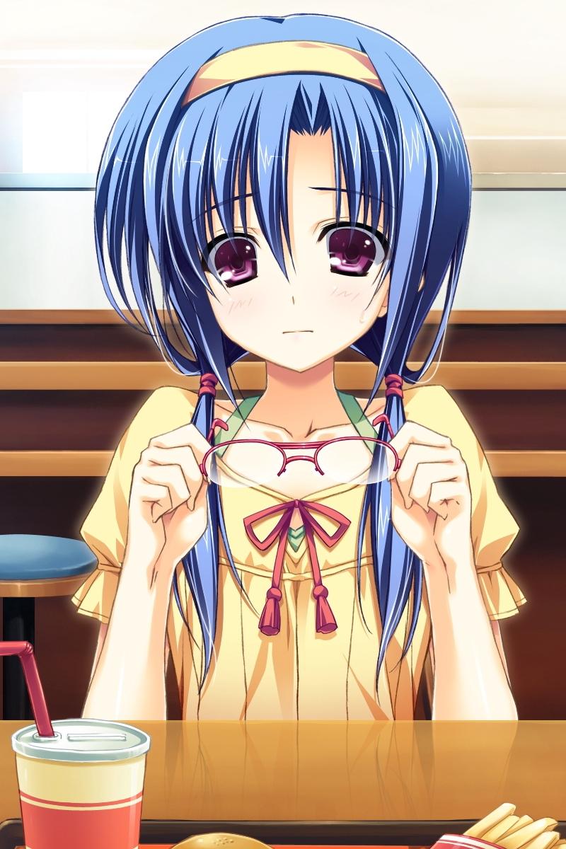 Download wallpaper 800x1200 girl, cute, brunette, glasses