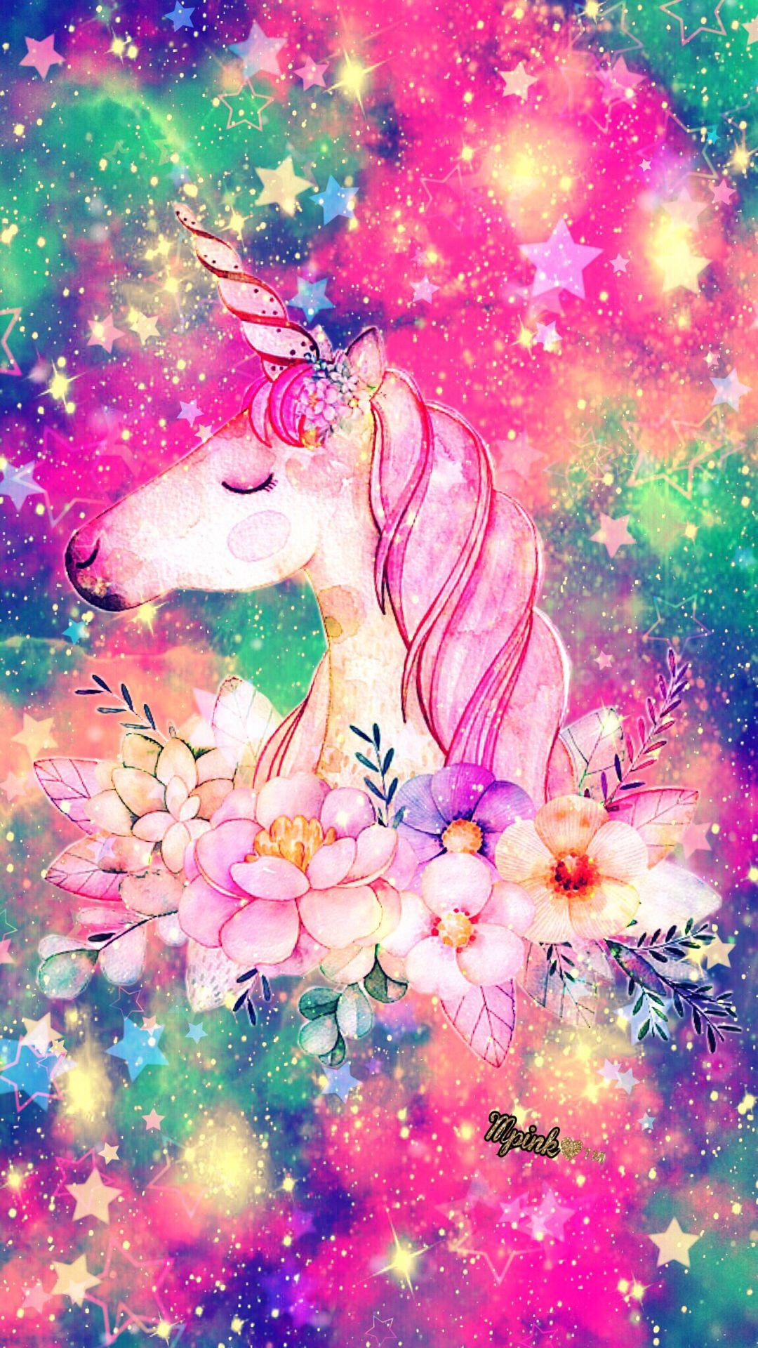 Background Galaxy Pastel Glitter Rainbow Unicorn