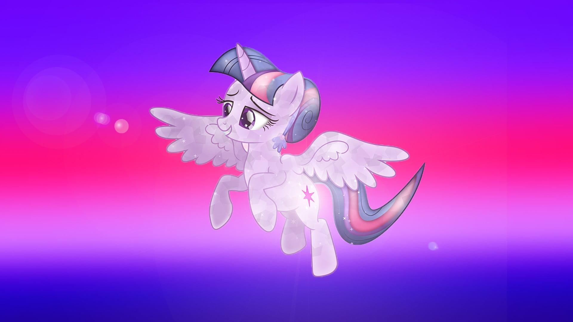White unicorn illustration, My Little Pony, Twilight Sparkle