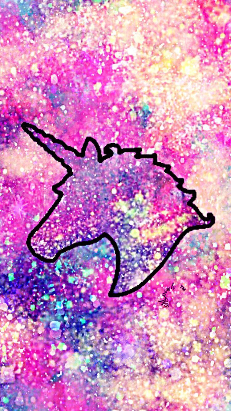 Glitter Rainbow Unicorn Wallpaper