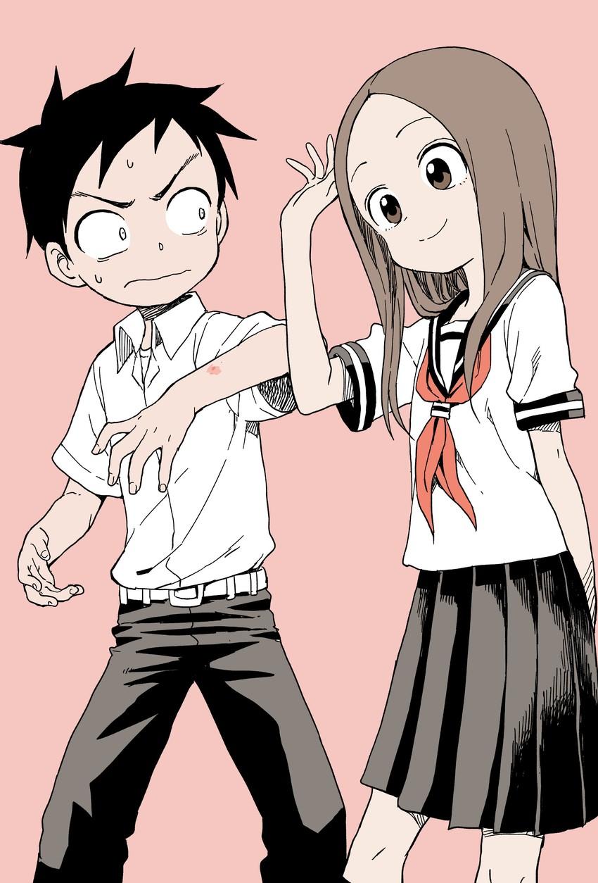 Takagi San And Nishikata (karakai Jouzu No Takagi San) Drawn
