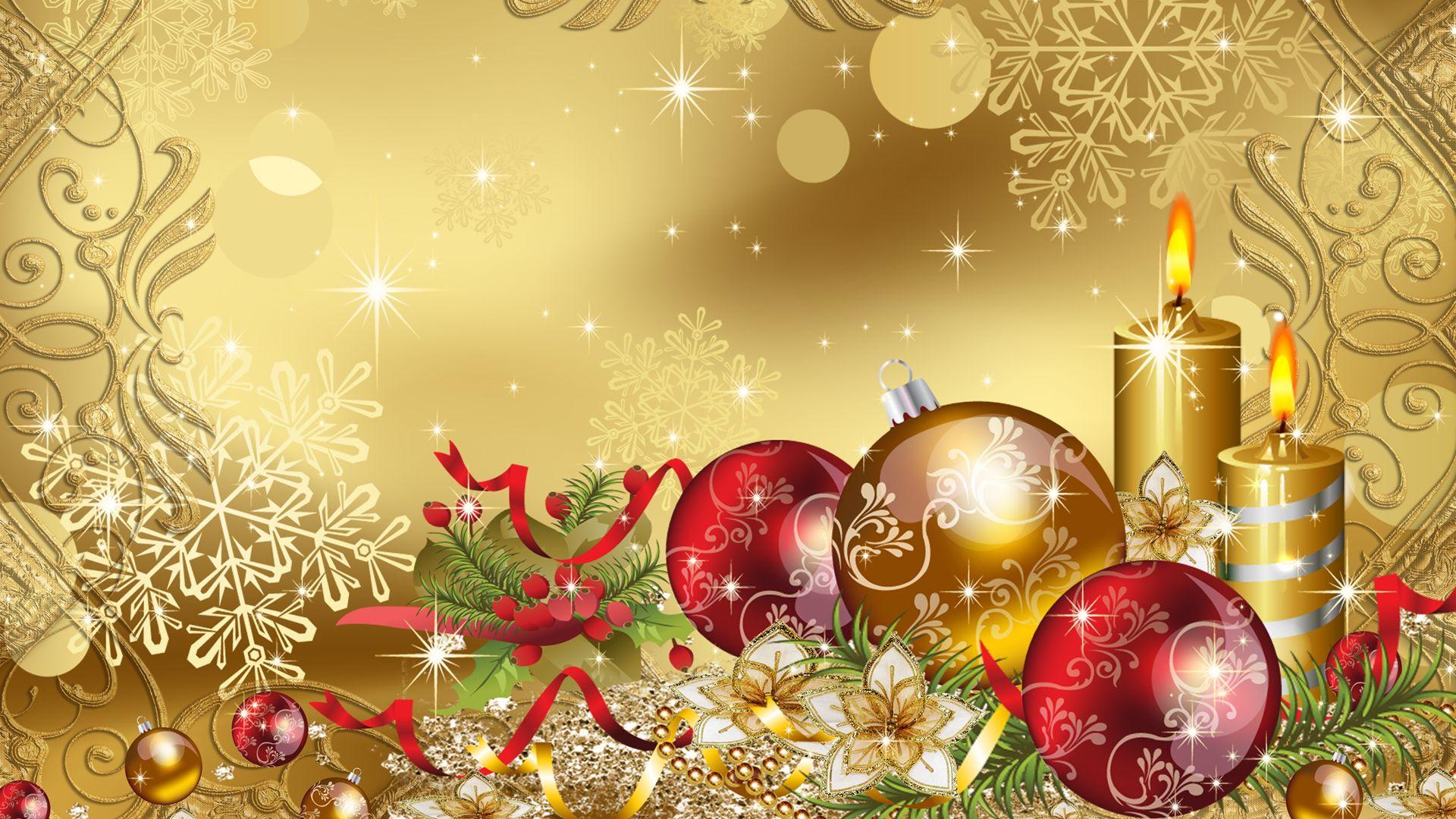 Gold Christmas HD Desktop Wallpaper. HD Desktop Wallpaper