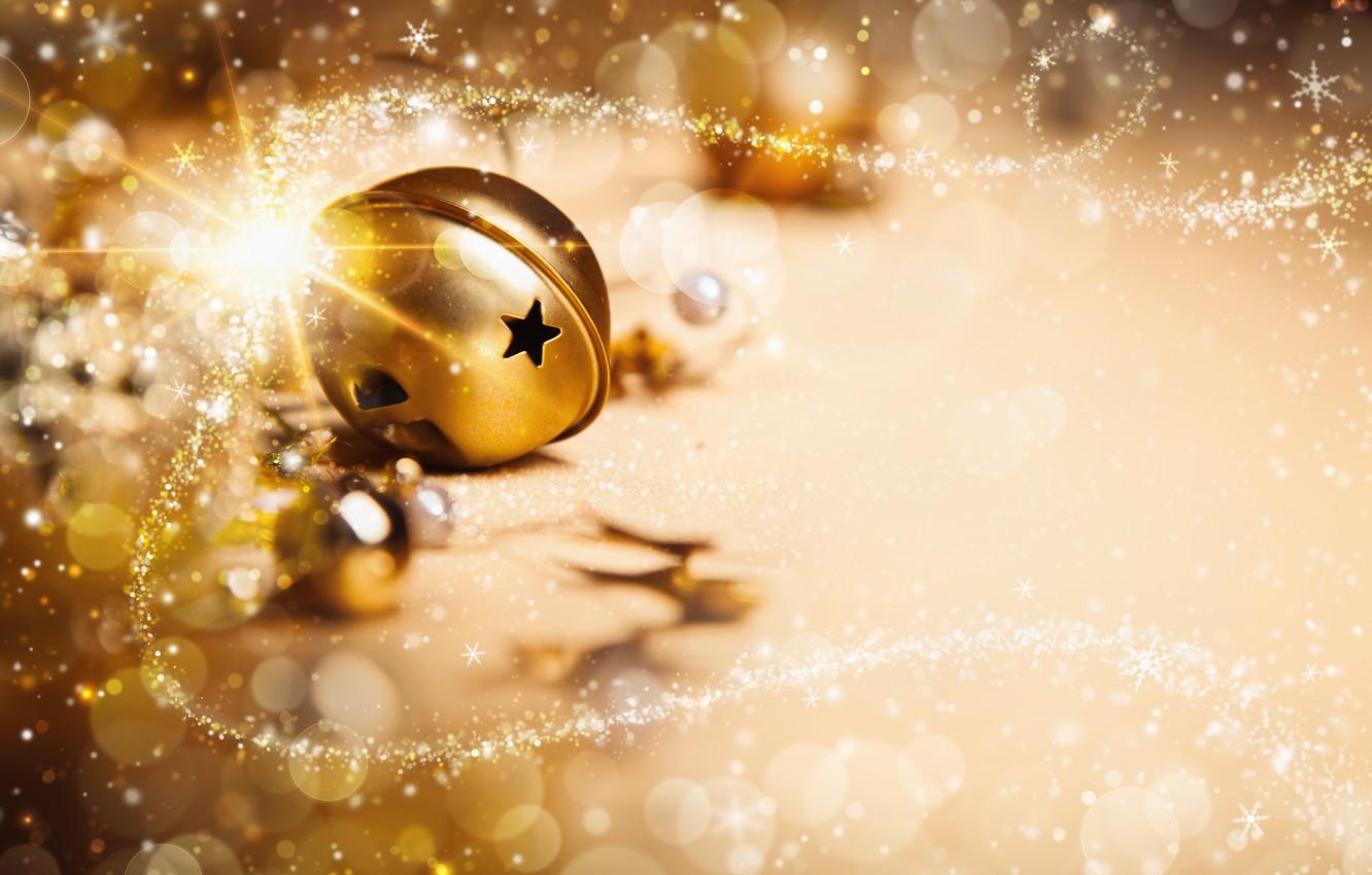 Christmas Wallpaper Star Golden Decoration