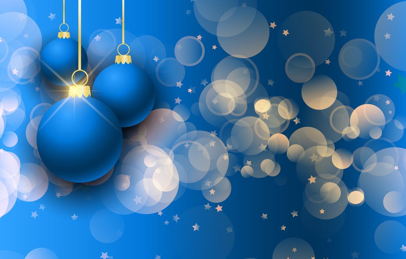Wallpaper stars, blue, background, holiday, balls, toys, new
