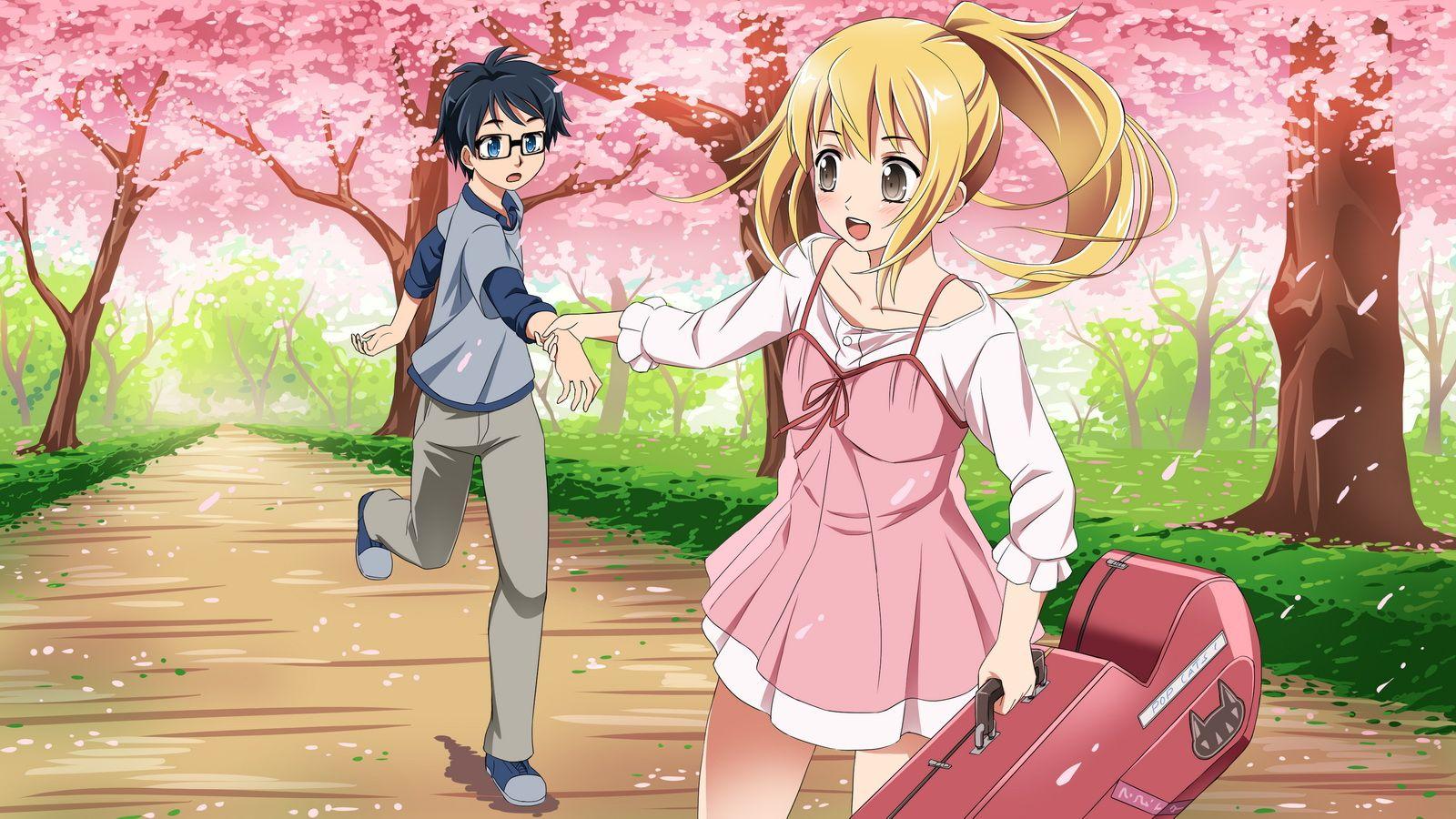 Anime Your Lie In April Kaori Miyazono Kousei Arima Wallpaper