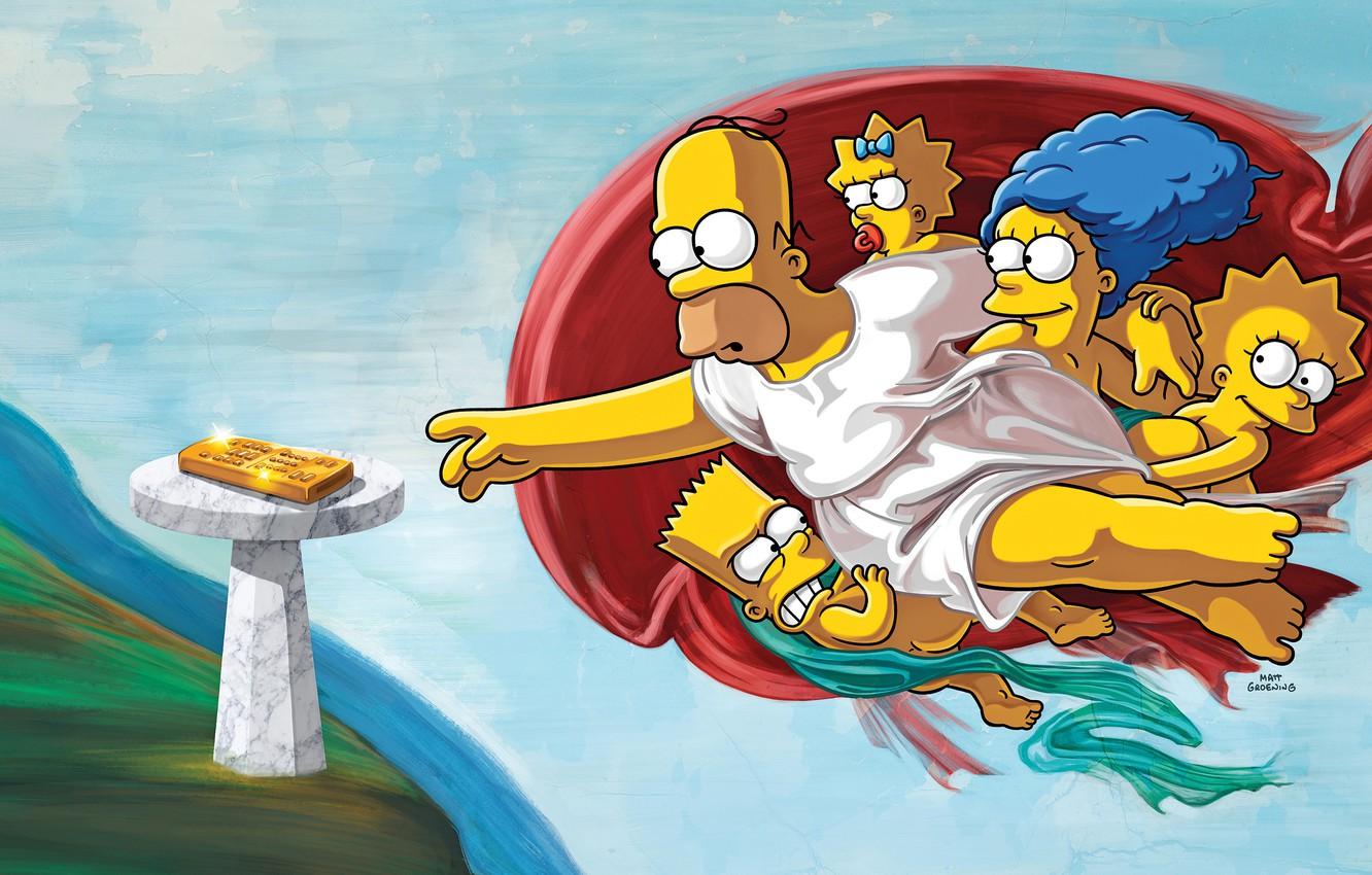 Wallpaper The simpsons, Figure, Picture, Homer, Maggie, Maggie
