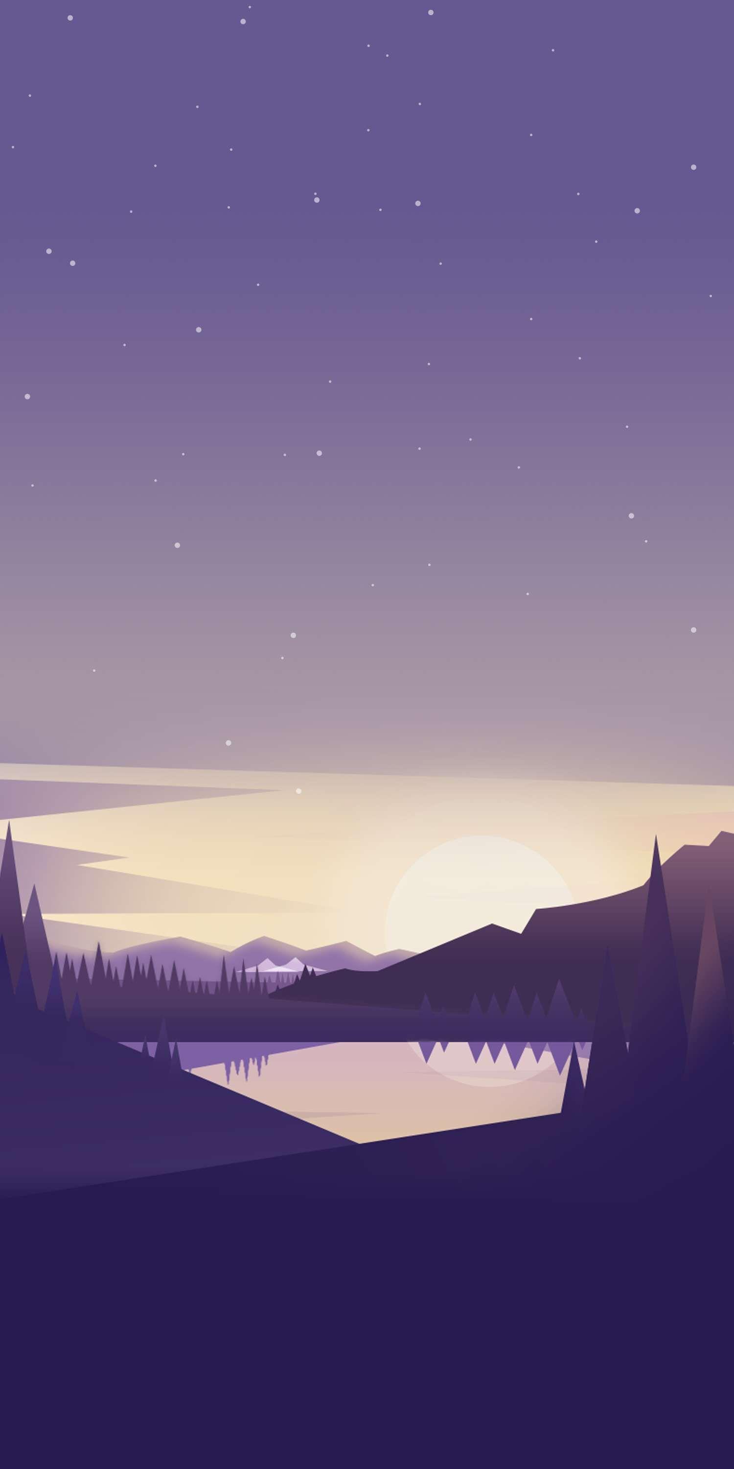 Nature Lake Mountains Minimal iPhone Wallpaper in 2019