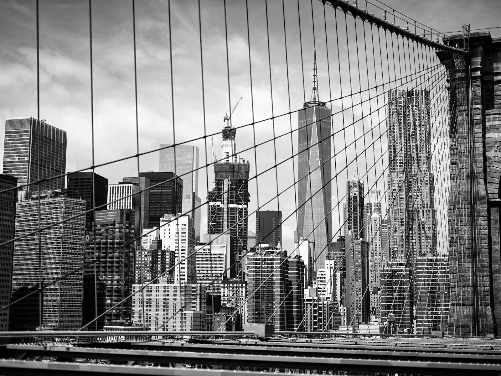 Desktop Wallpaper Manhattan USA Brooklyn Bridge bridge