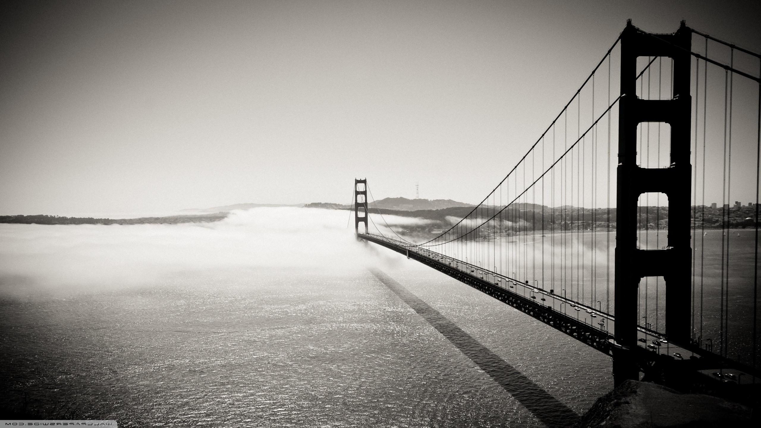 Golden Gate Bridge Black And. download high quality