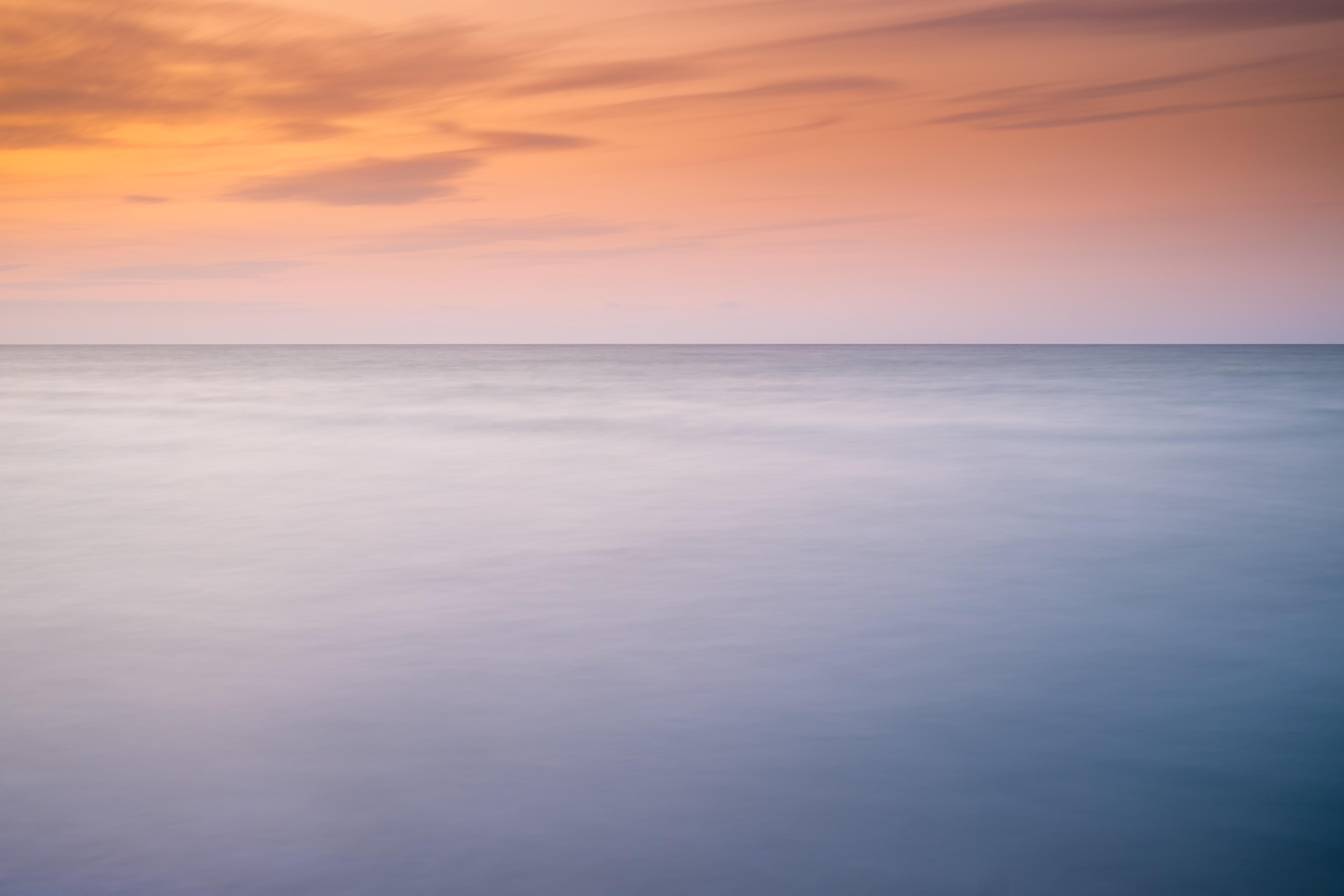 4896x3264 #ocean, #cloud, #orange, #sea, #minimalism