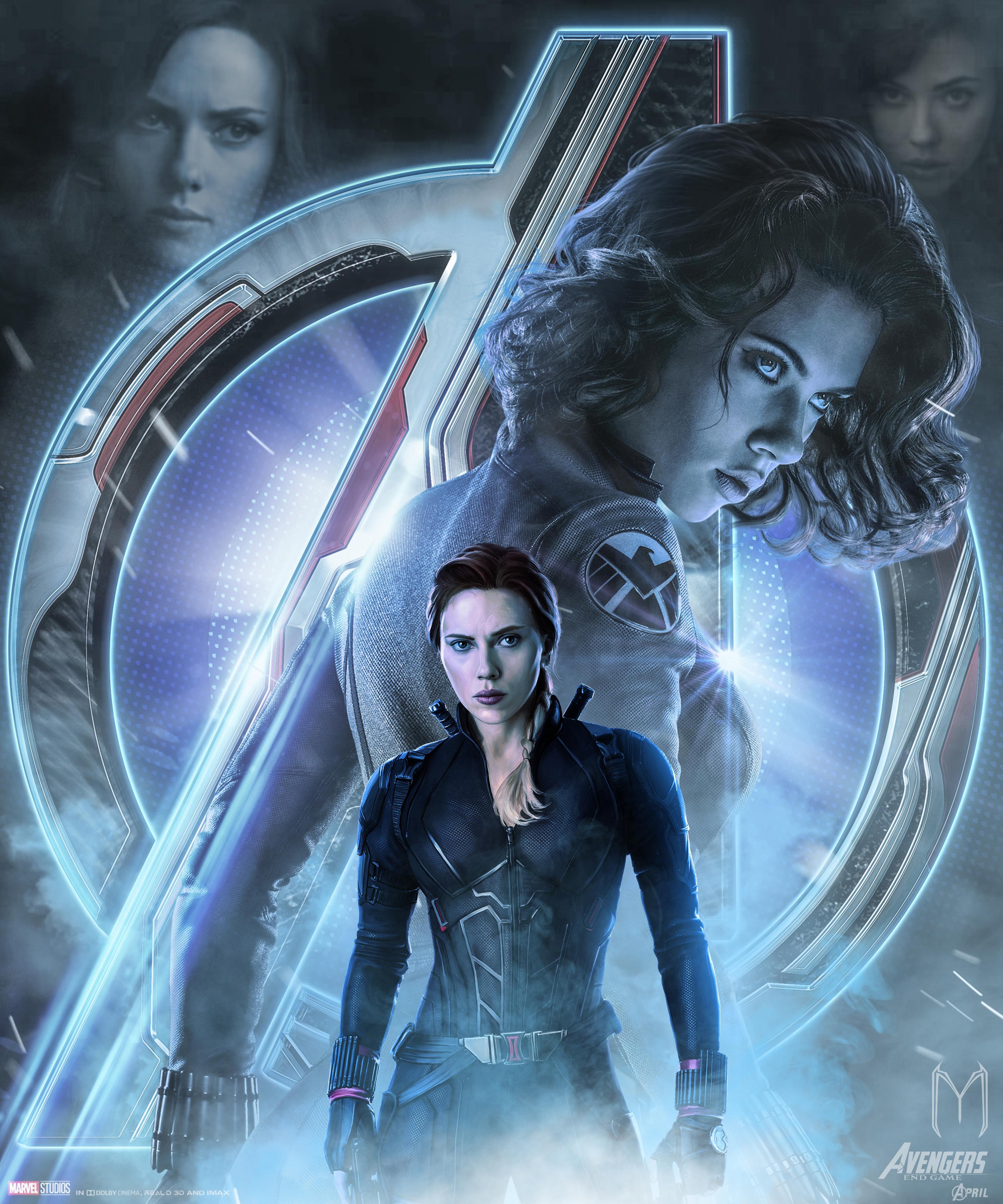 Natasha Romanoff / Black Widow Avengers Endgame character poster Cinematic Universe Photo