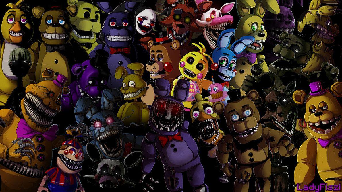 Five nights at Freddy's animatronics wallpaper. Fnaf wallpaper, Five nights at freddy's, Fnaf
