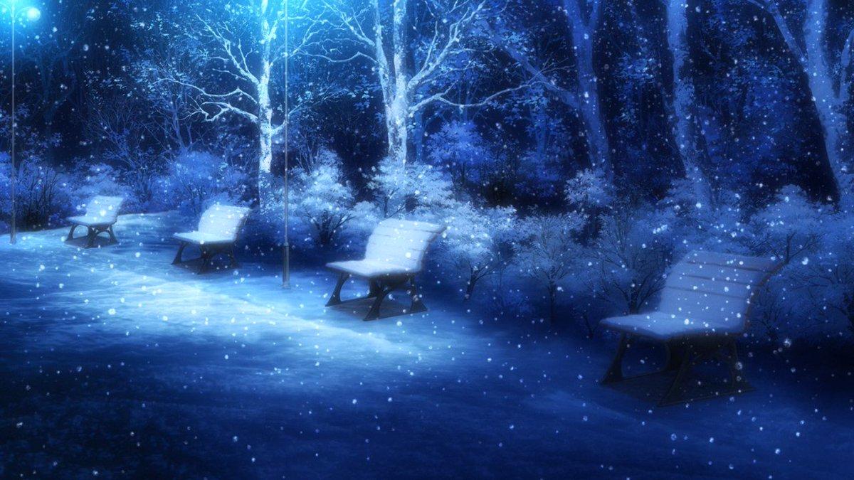 Download Snow Anime Background, High Quality Wallpaper
