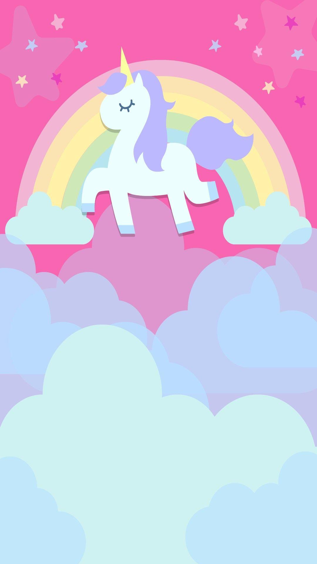 Cute Rainbow Background Unicorn Wallpaperwalpaperlist.com