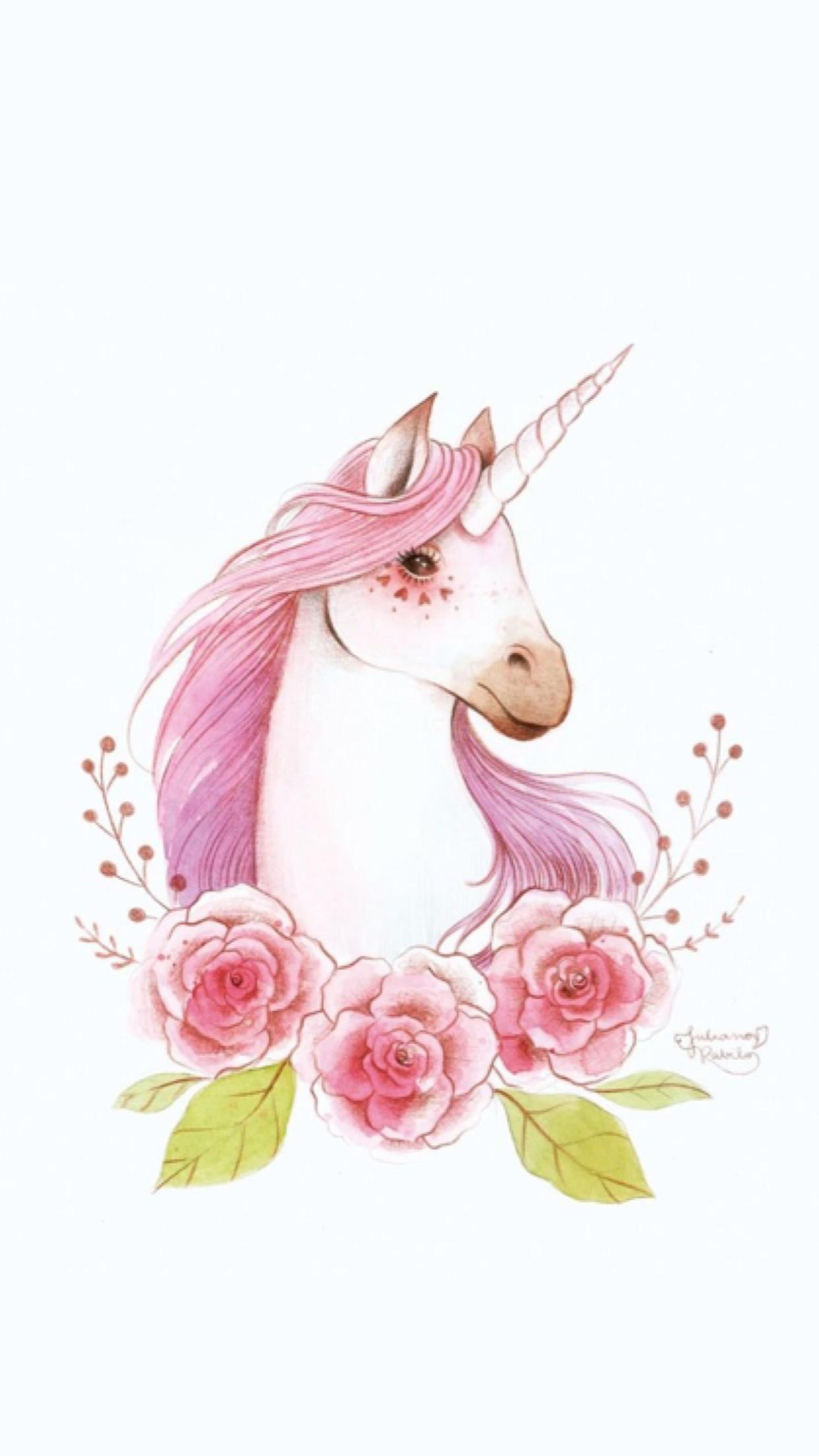 Cartoon Unicorn Wallpaper Pink Wallpaper