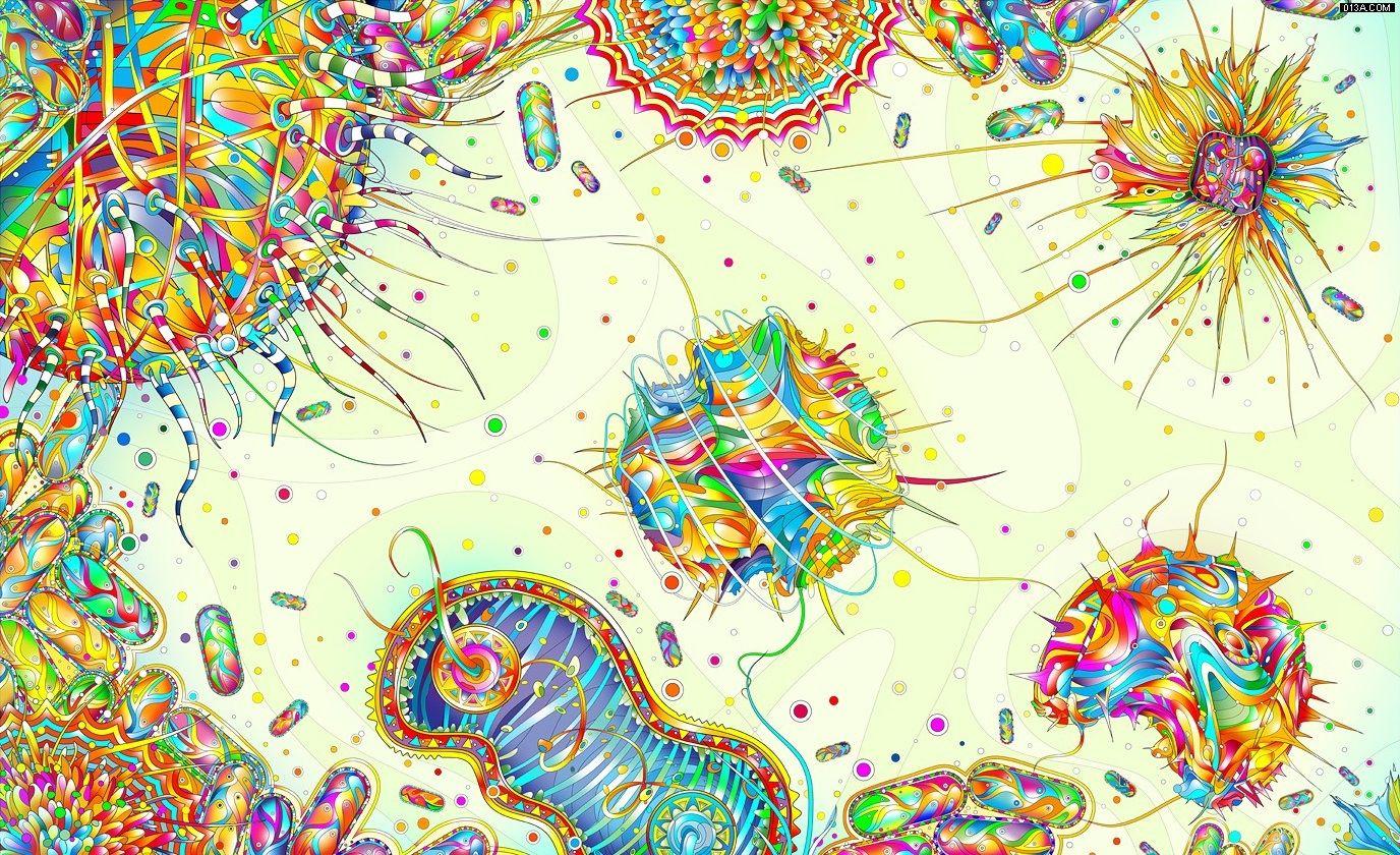 Artistic Psychedelic Abstract Artistic CGI Colors Wallpaper