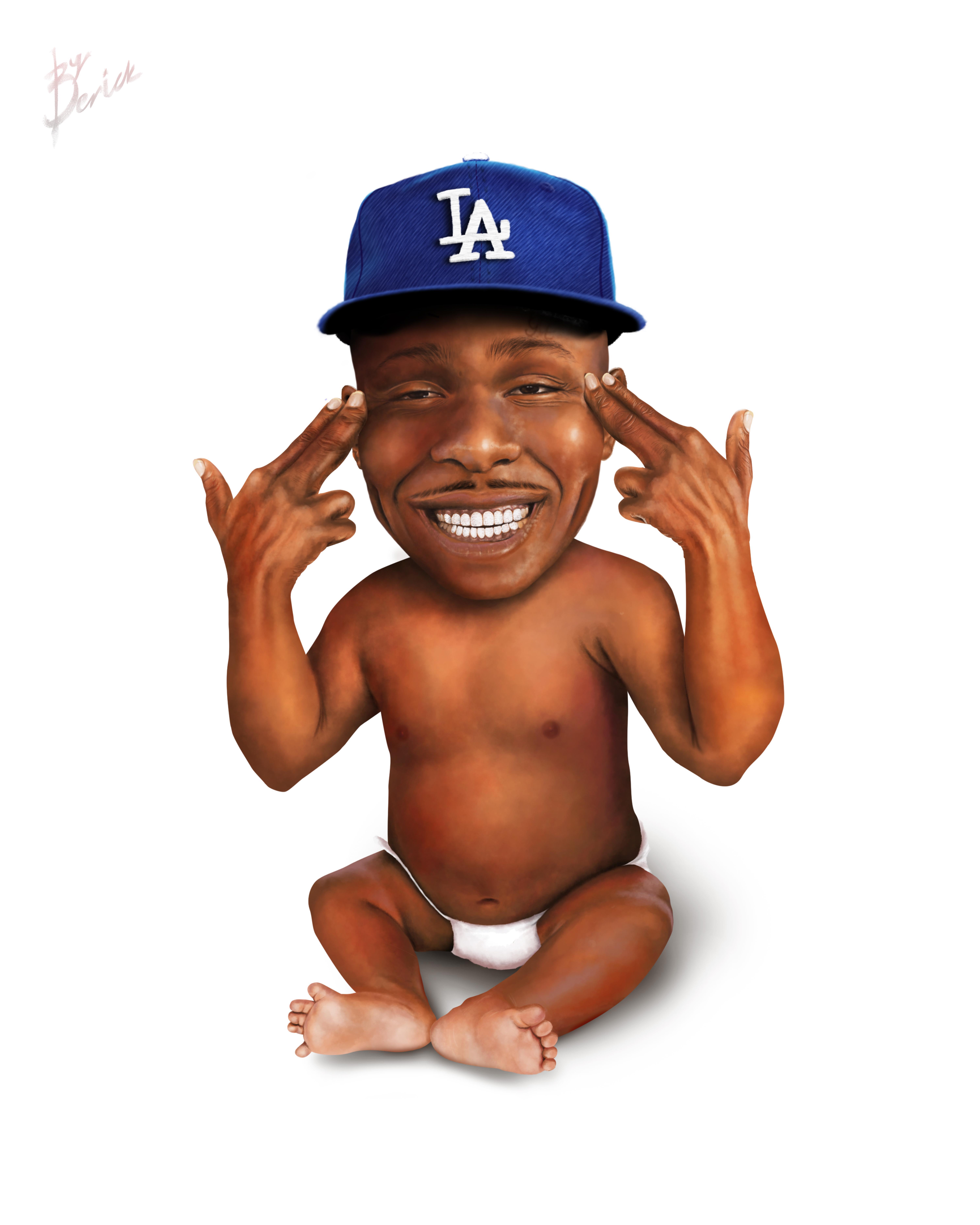 Digital Painting of DaBaby by me (zoom in)