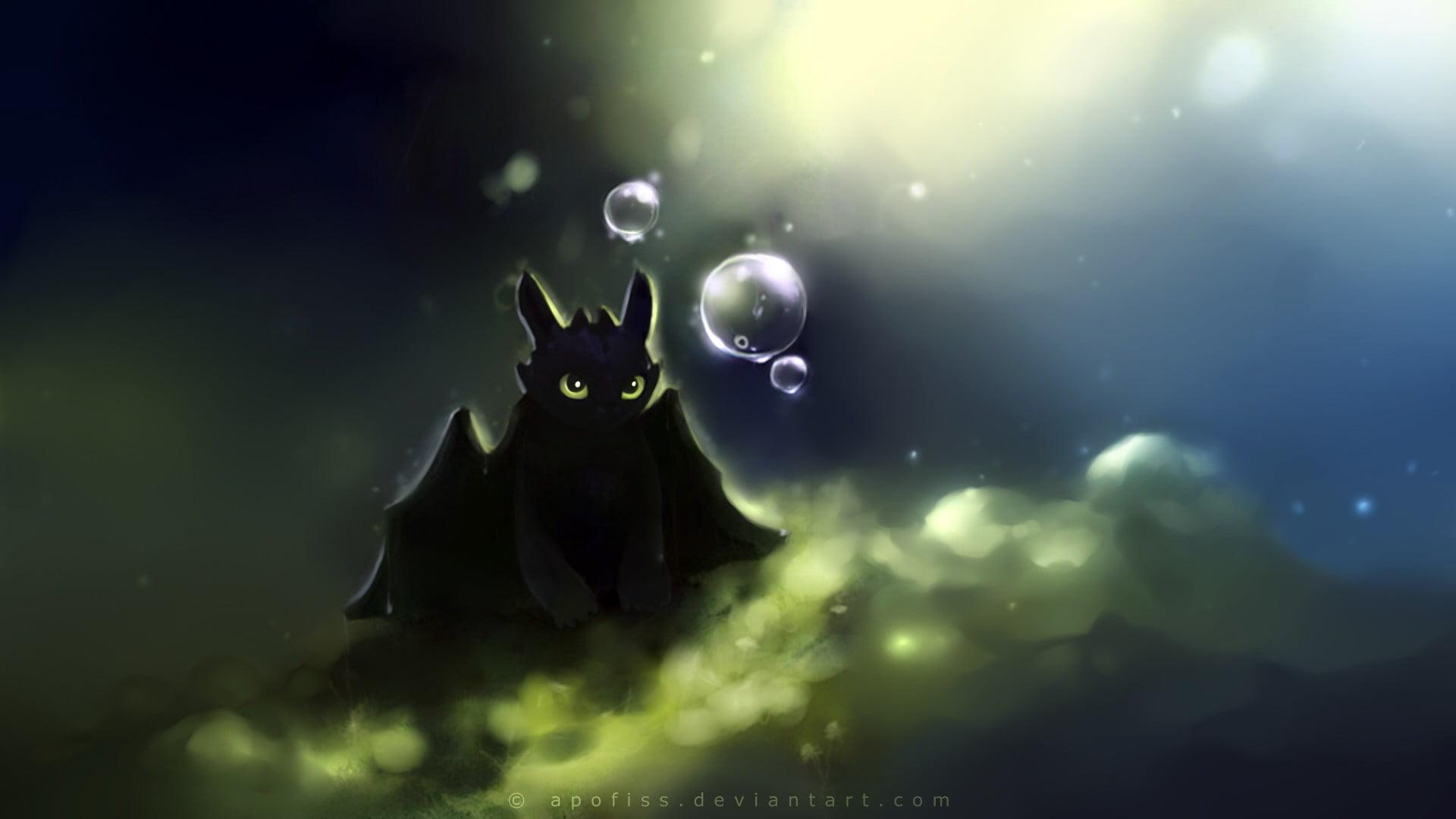 Toothless dragon illustration, Toothless, Night Fury, How to Train