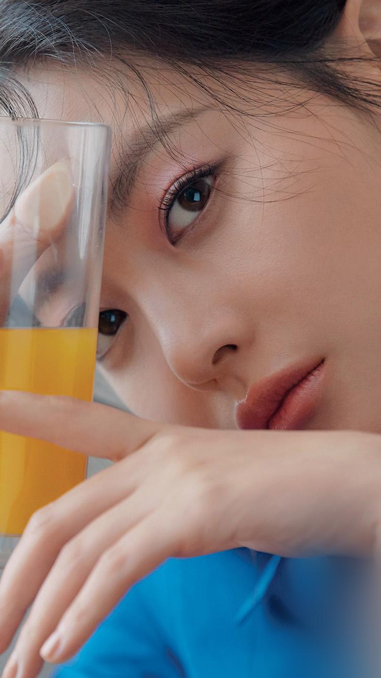 Girl Kpop Korean Asian Juice Orange Beauty IPhone