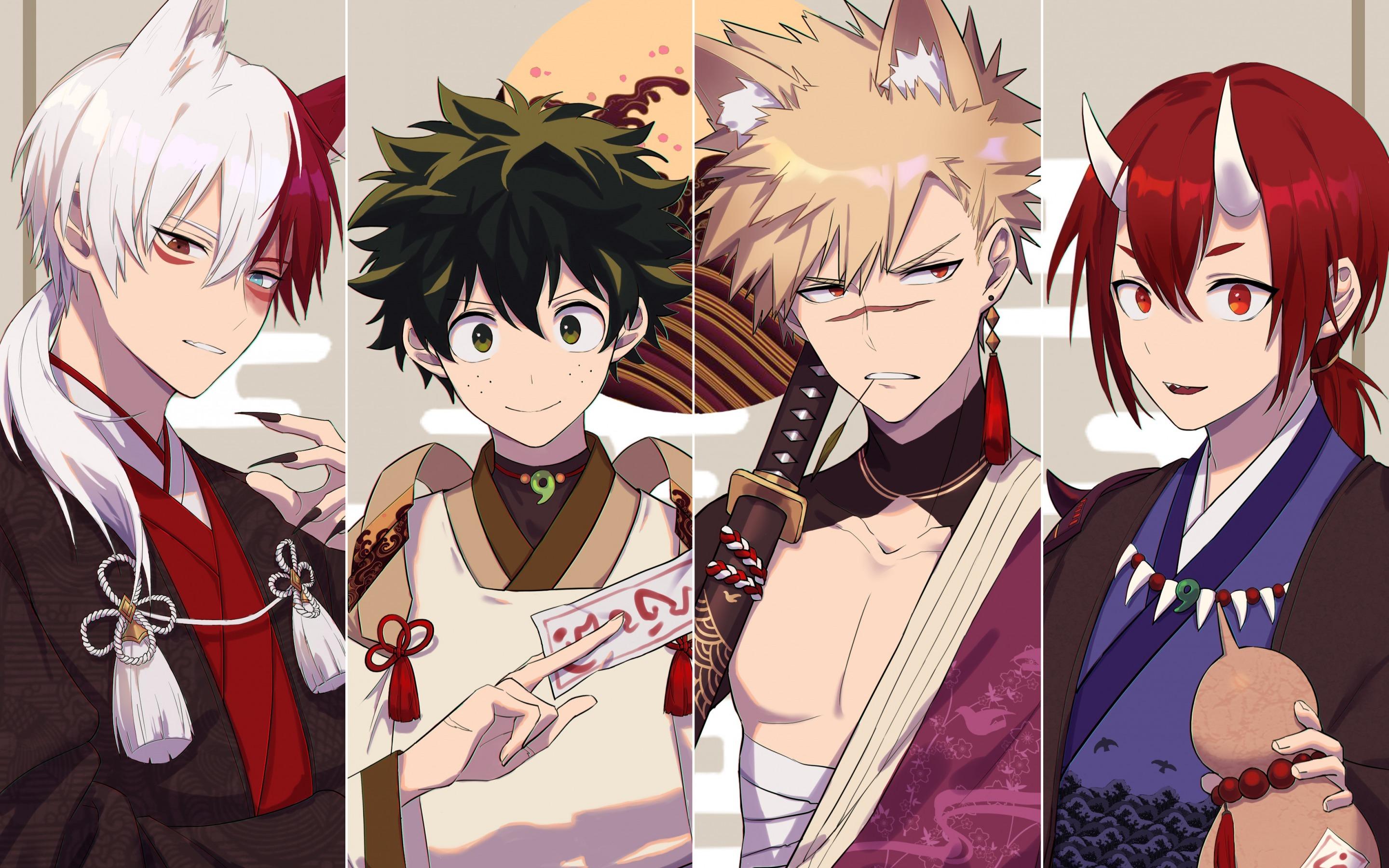 Download wallpaper Boku No Hero Academia, art, all characters