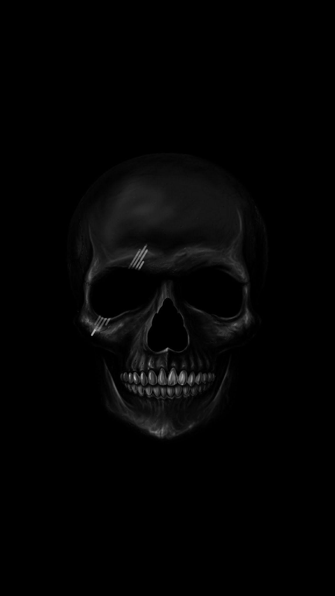 AMOLED Skull Wallpaper. AMOLED Wallpaper. Black