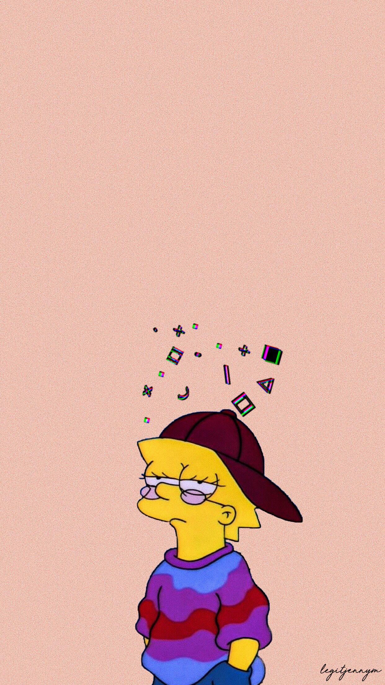 By: WallpaperByJenny #aesthetic #simpsons #glitch #tumblr