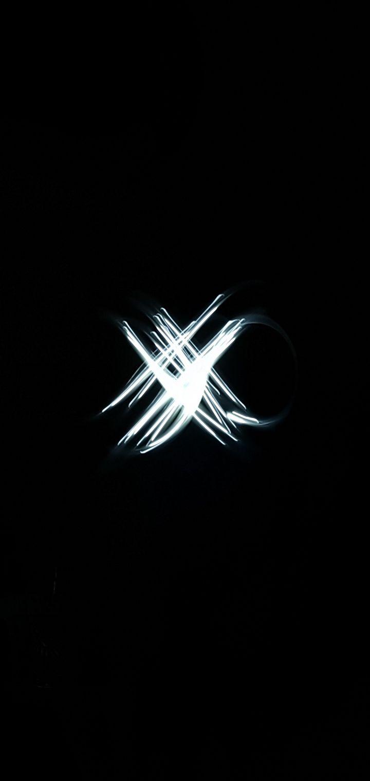 Lines Blur Black Background Wallpaper - [720x1520]
