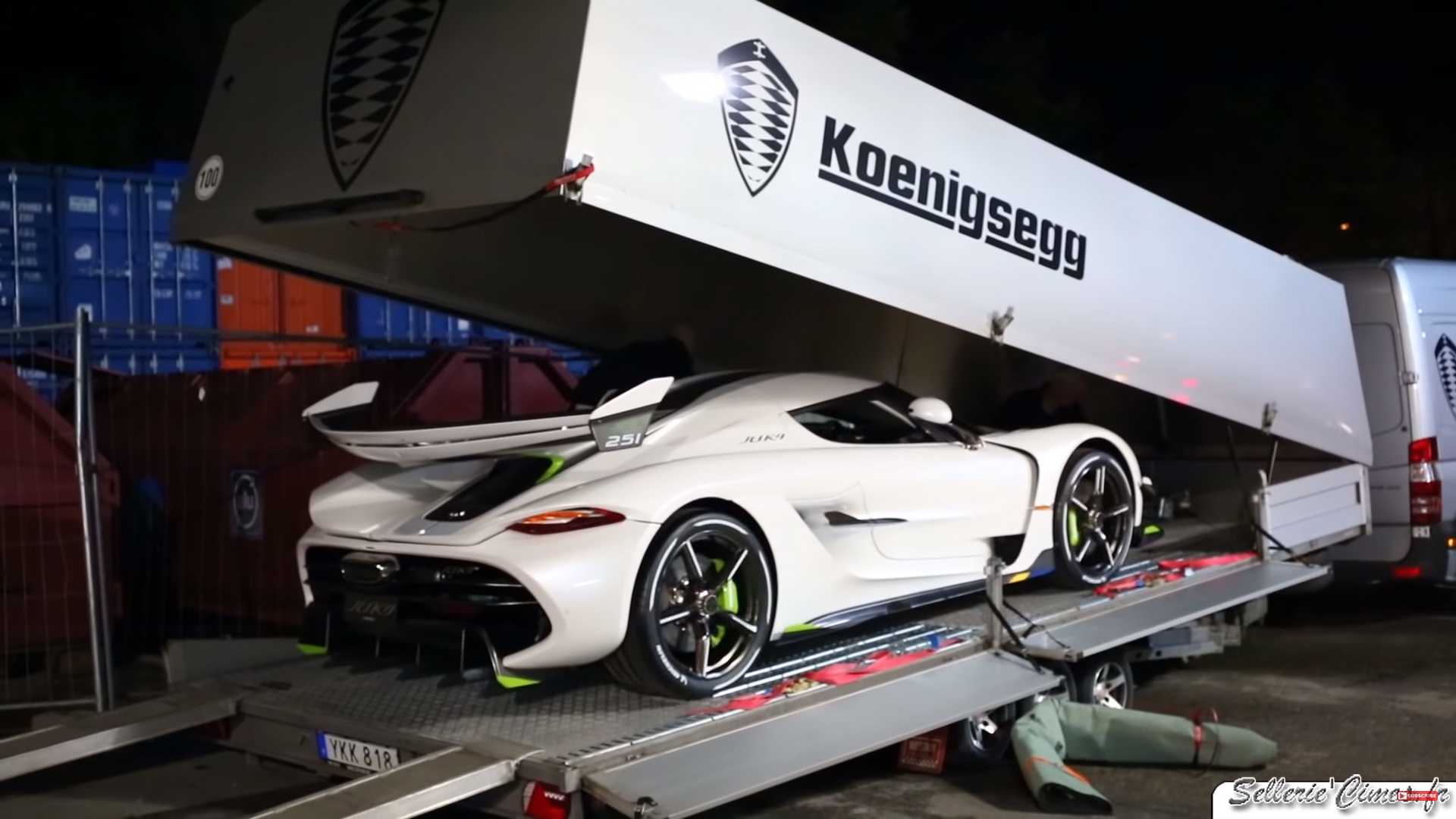 Koenigsegg Jesko Filmed While Leaving Geneva Motor Show