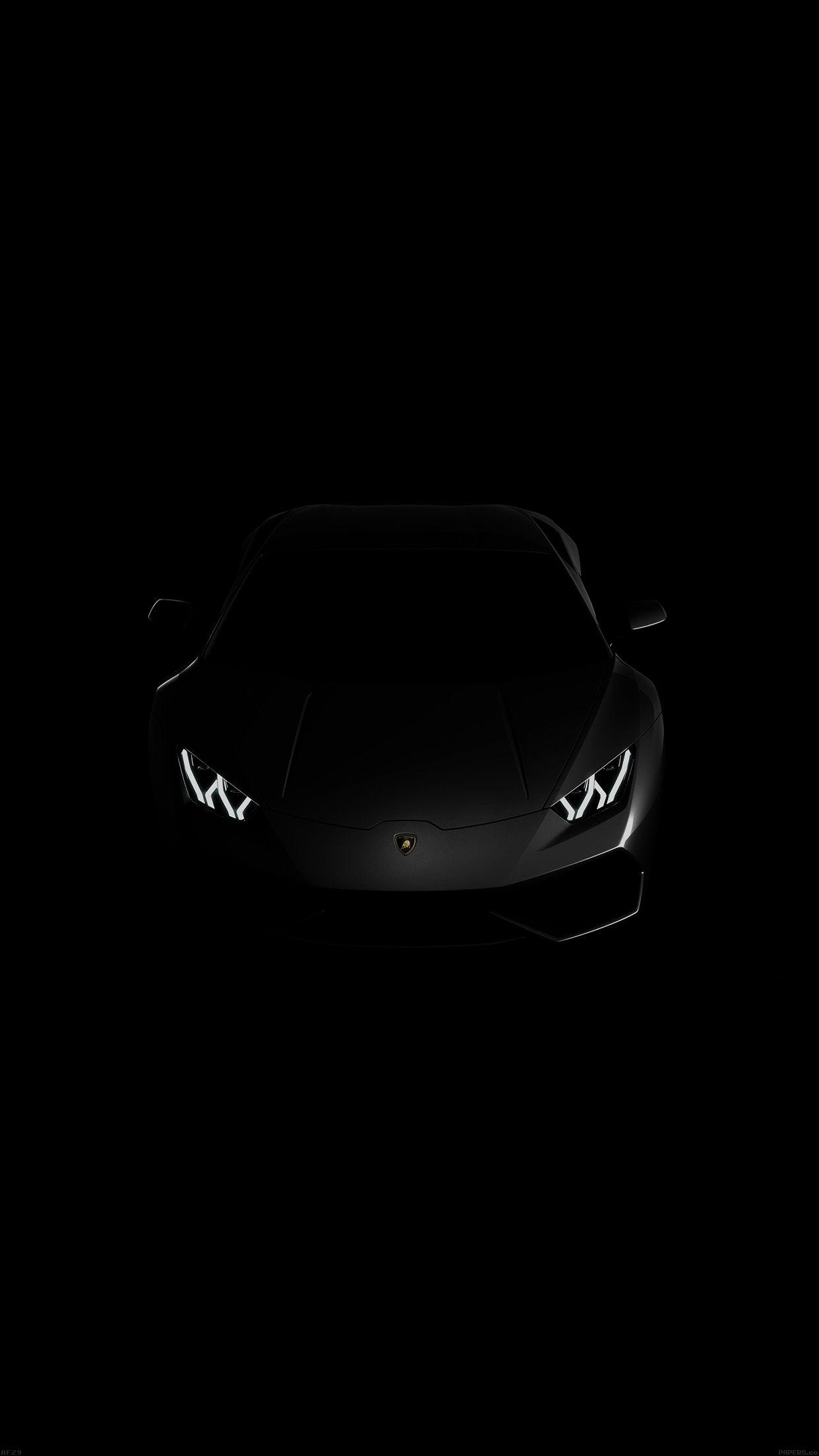 Lamborghini Black Super Car Shadow Android Wallpaper. Black