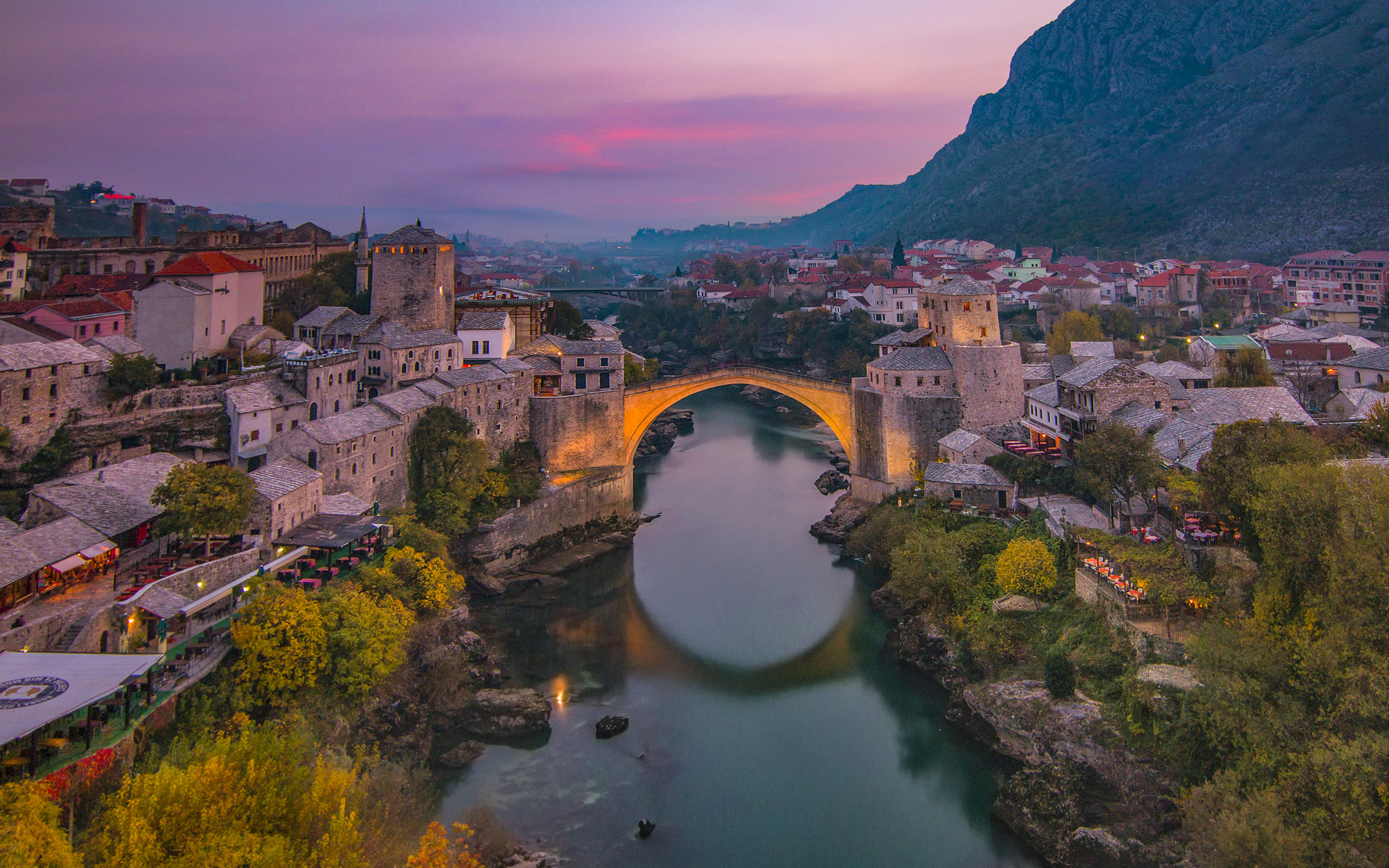 Old Bridge And The City Of Mostar Bosnia Herzegovina