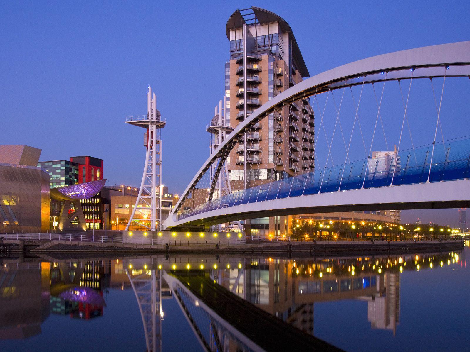 Pedestrian Suspension Bridge, Salford Quays, Salford