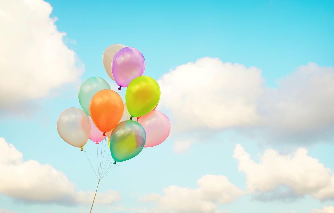 Wallpapers summer, the sky, the sun, happiness, balloons