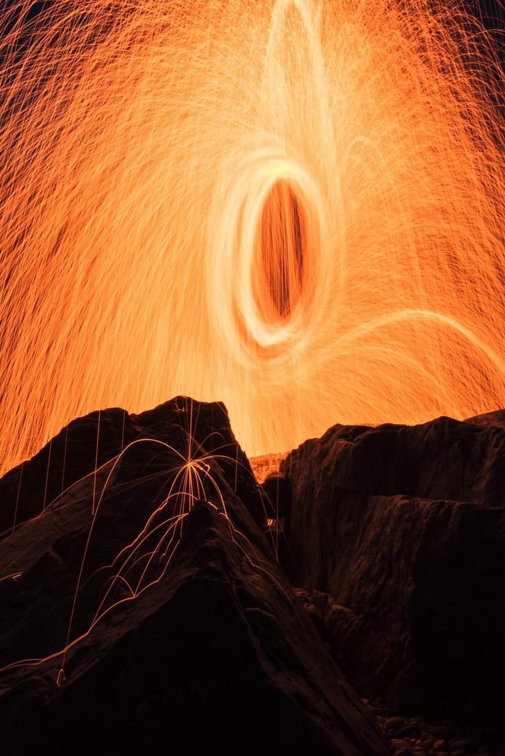 Steel Wool Spinning Picture. Download Free Image
