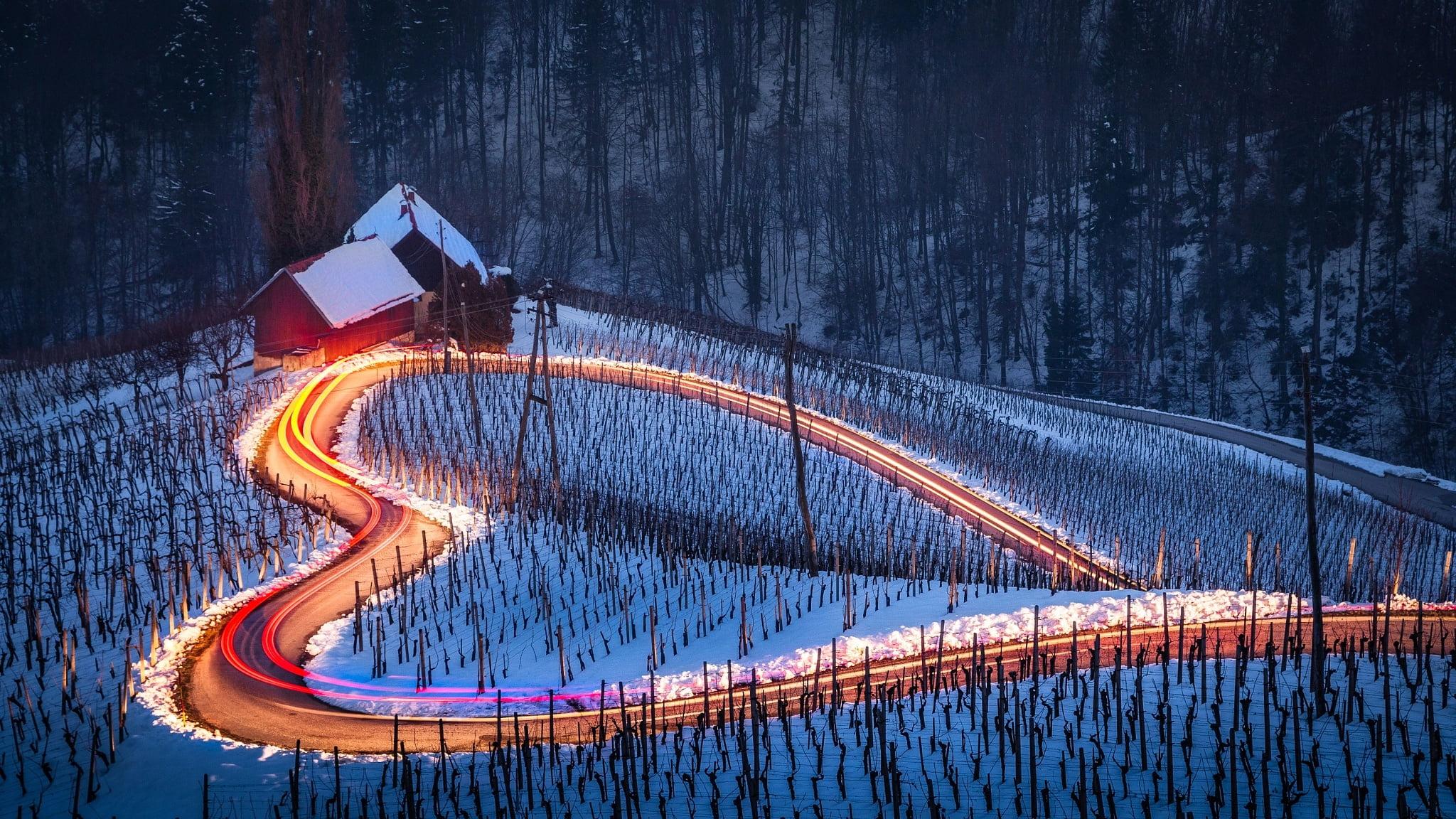 Timelapse Photography Of Heart Shape Light During Snow Time