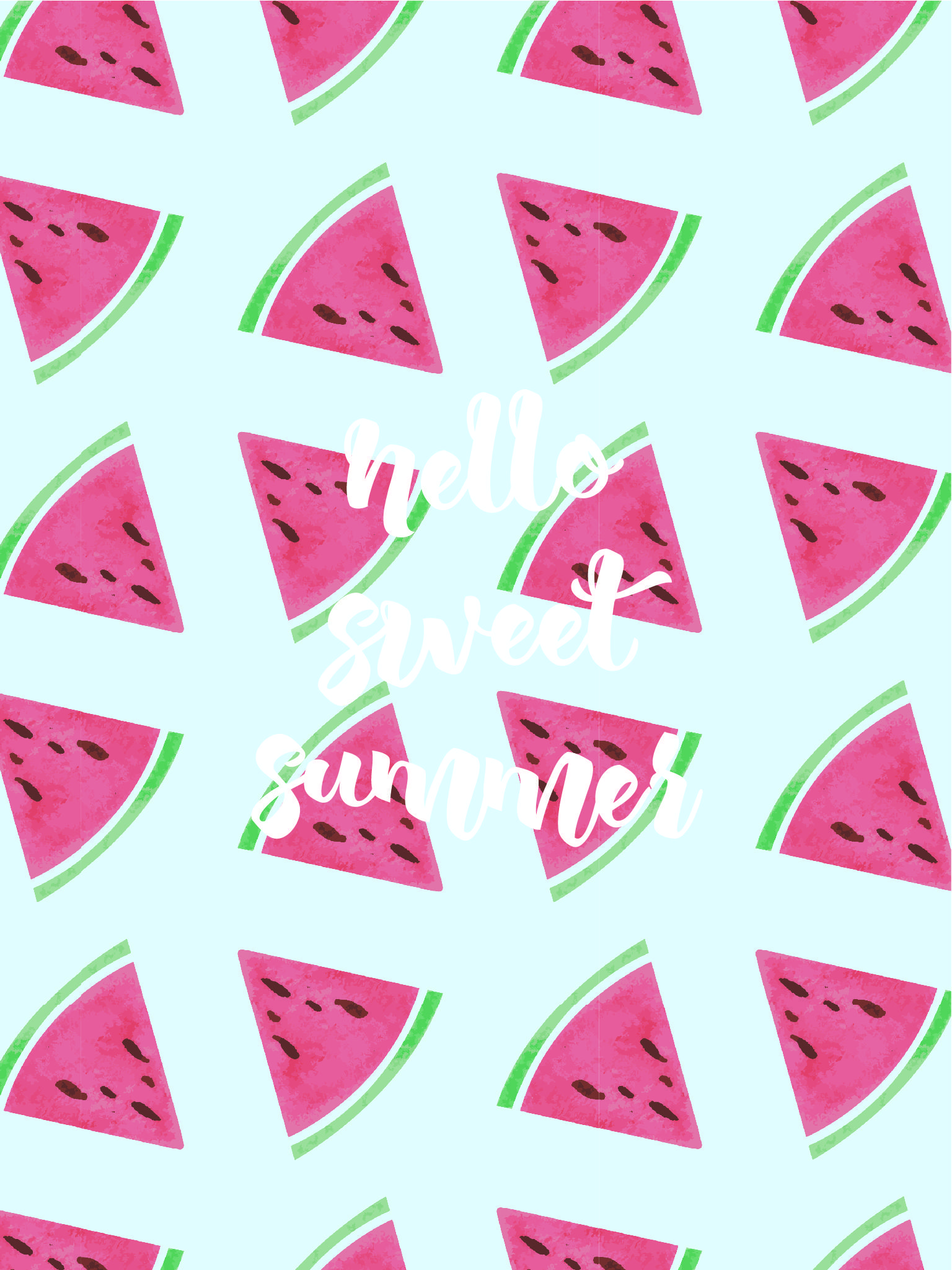 Blissful Screens: Summer Watermelons. A Sip of Bliss