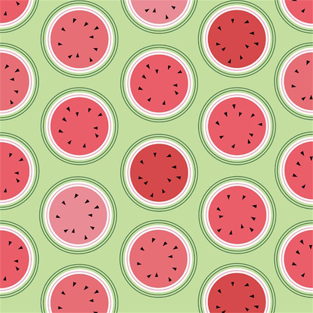 CSFOTO 8x8ft Background for Watermelon Slices Pattern Photography Backdrop Summer Fruit Sweet Delicious Freshness Slice Chop Piece Party Decor