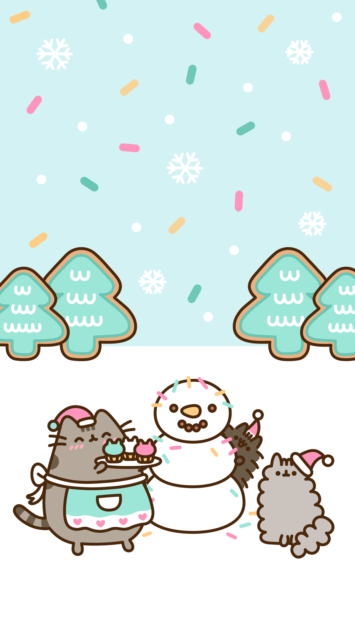 FREE Exclusive Pusheen Android and iPhone® Christmas