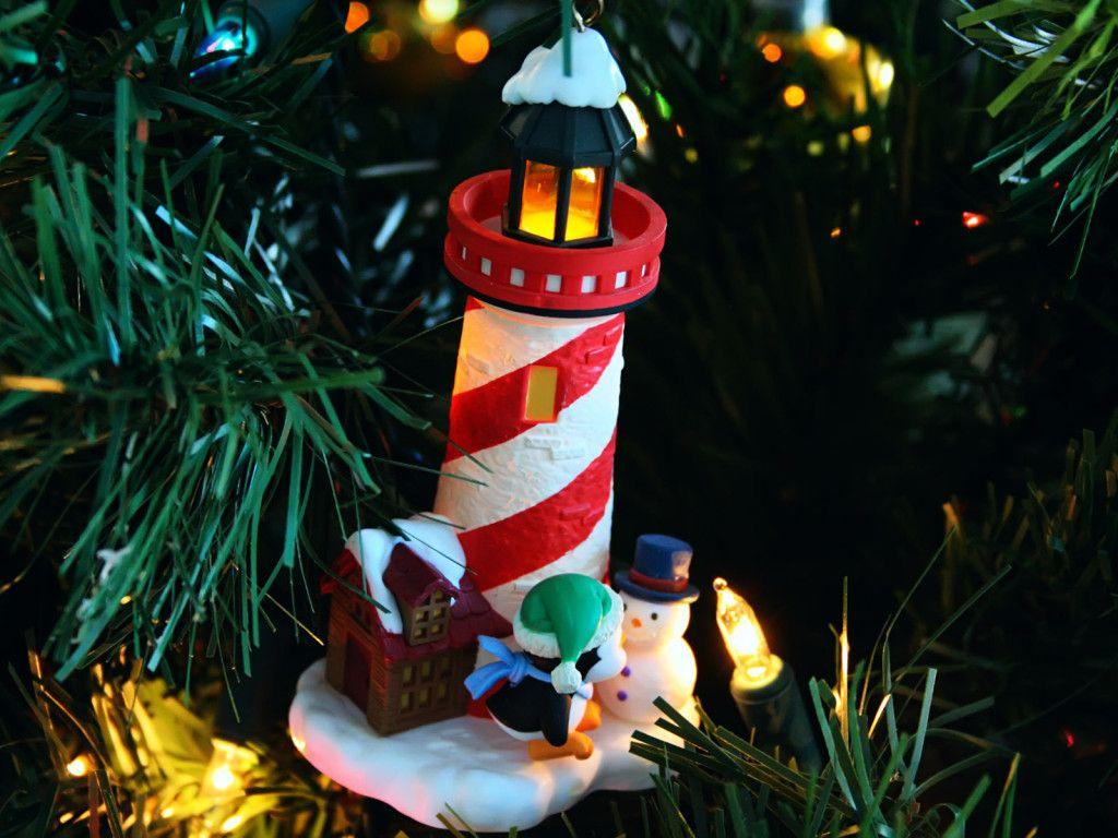 Christmas Lighthouse Ornament. julie & chad. Christmas