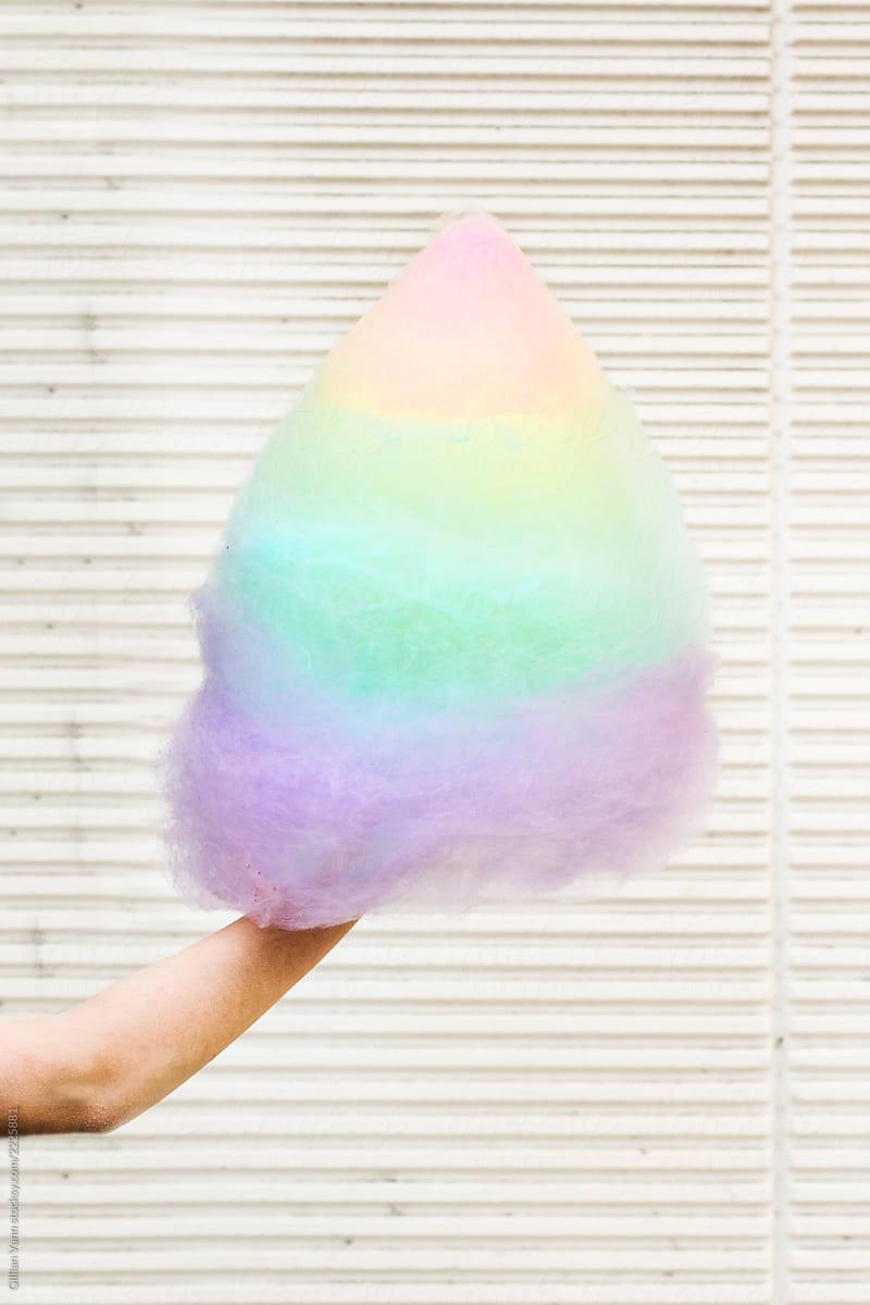 rainbow cotton candy by Gillian Vann floss, Cotton