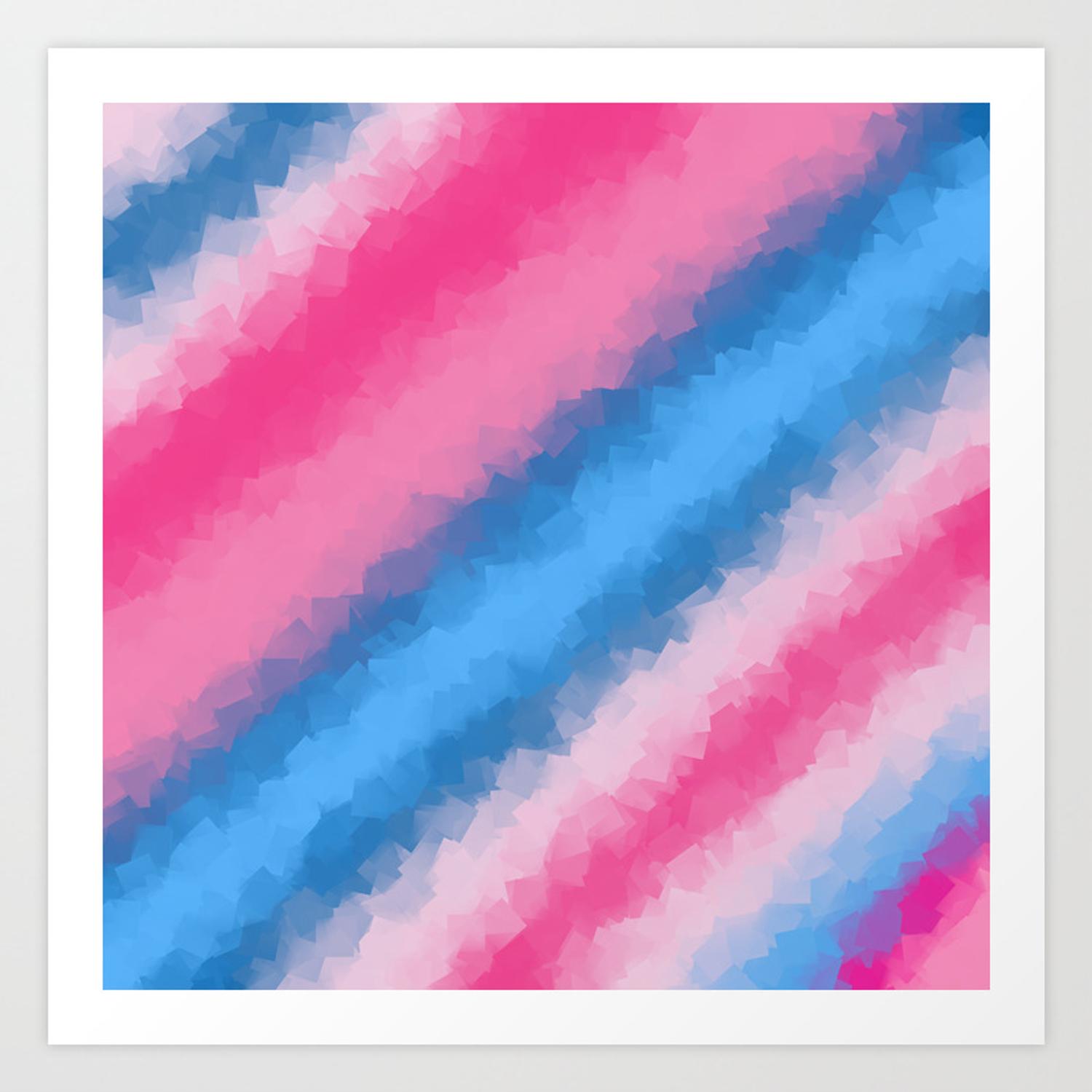 Cotton Candy Rainbow Colors Art Print