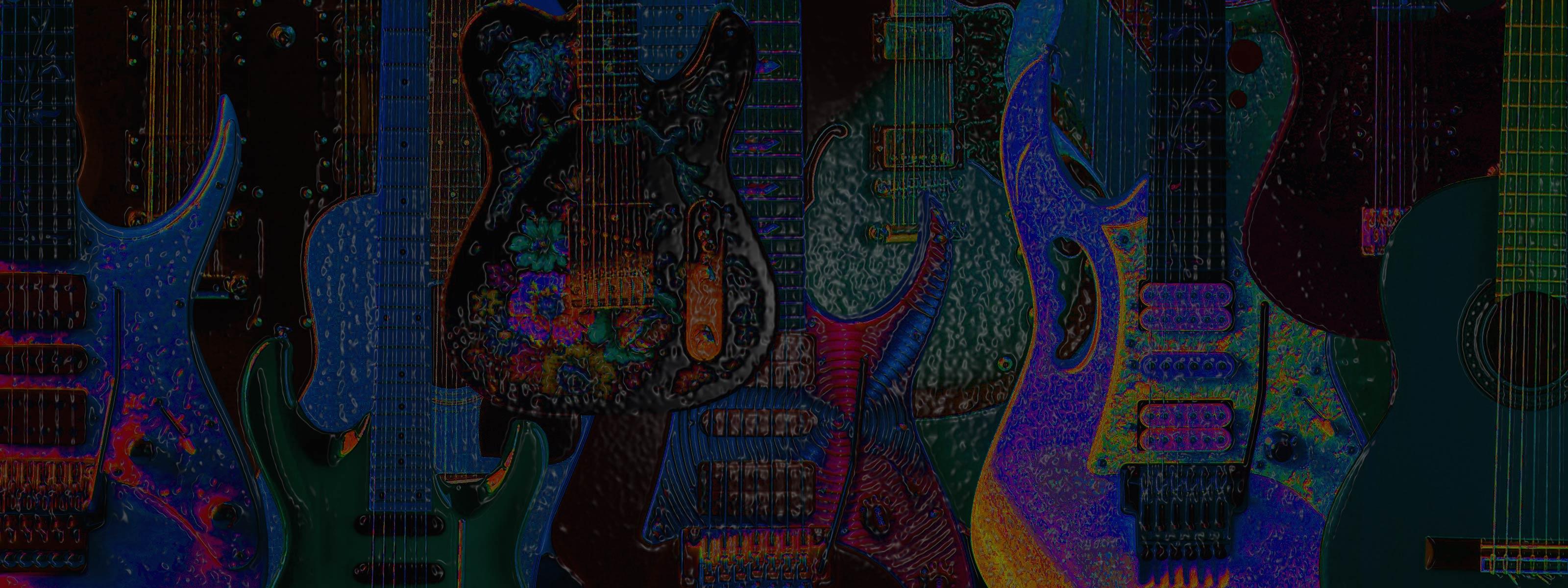 Dual monitor guitar wallpaper, from GCH Guitar Academy