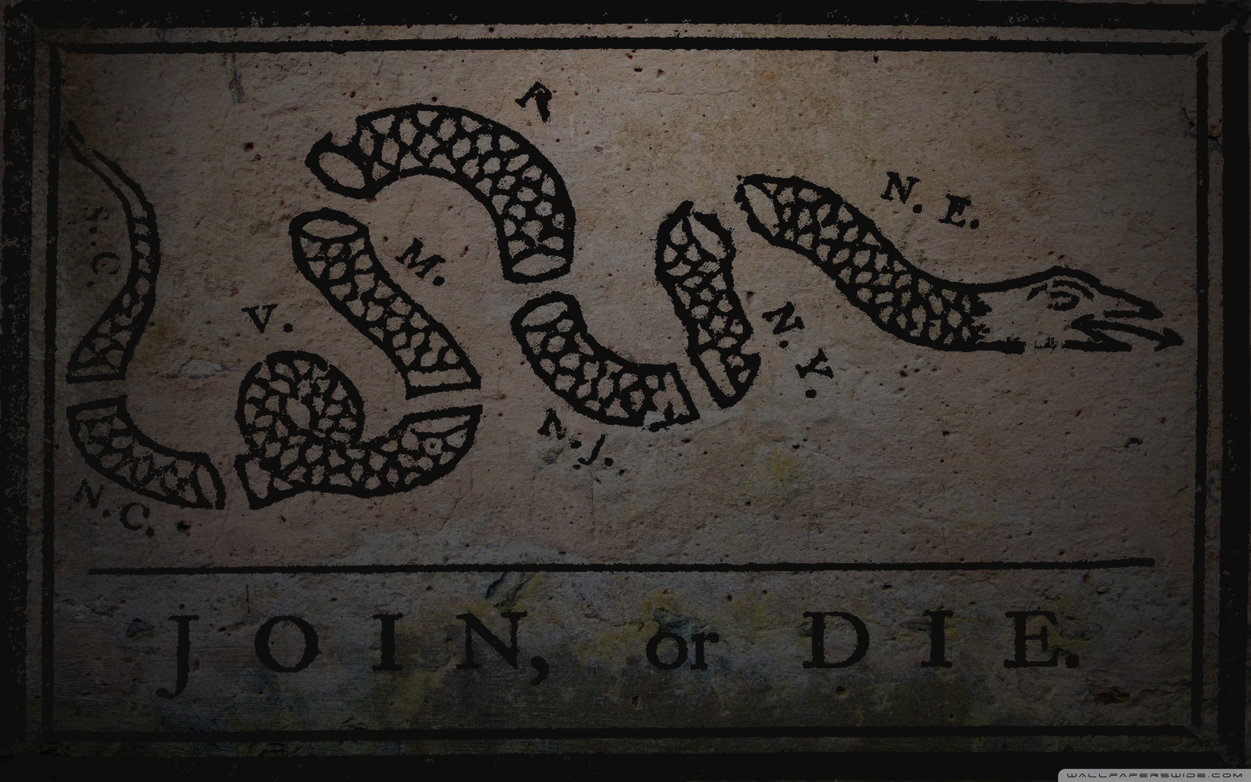 Grunge Join, Or Die By Benjamin Franklin ❤ 4K HD Desktop