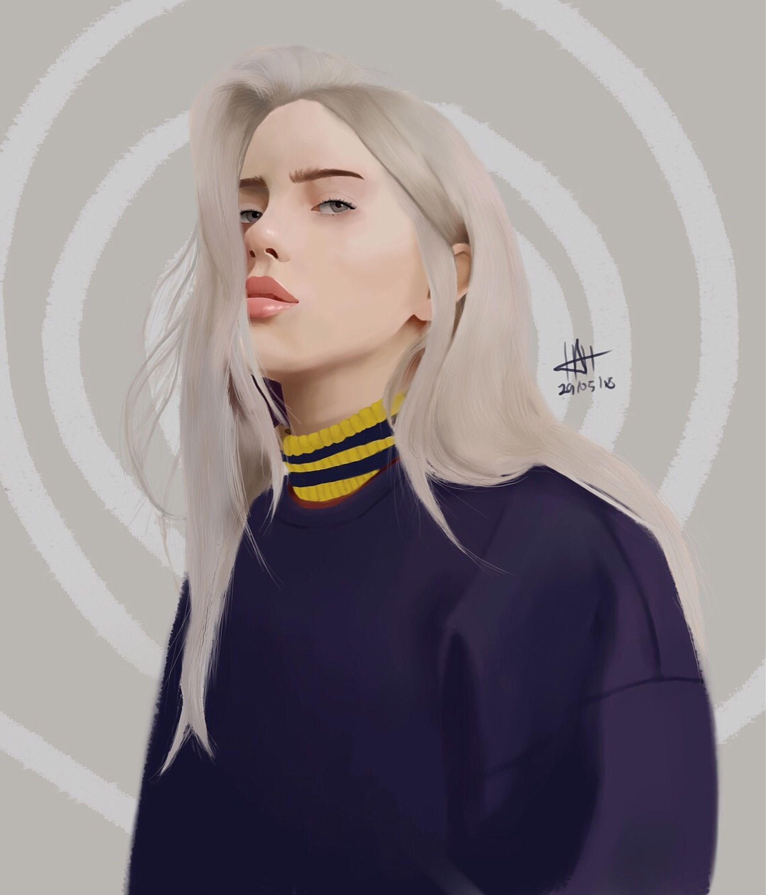 billie eilish digital painting. Billie eilish
