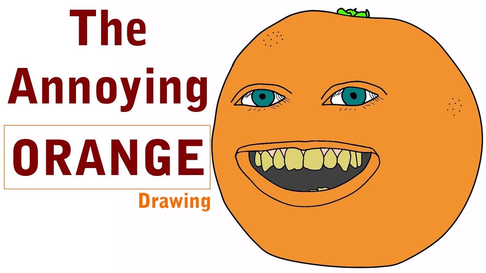 Annoying Orange Coloring Page.