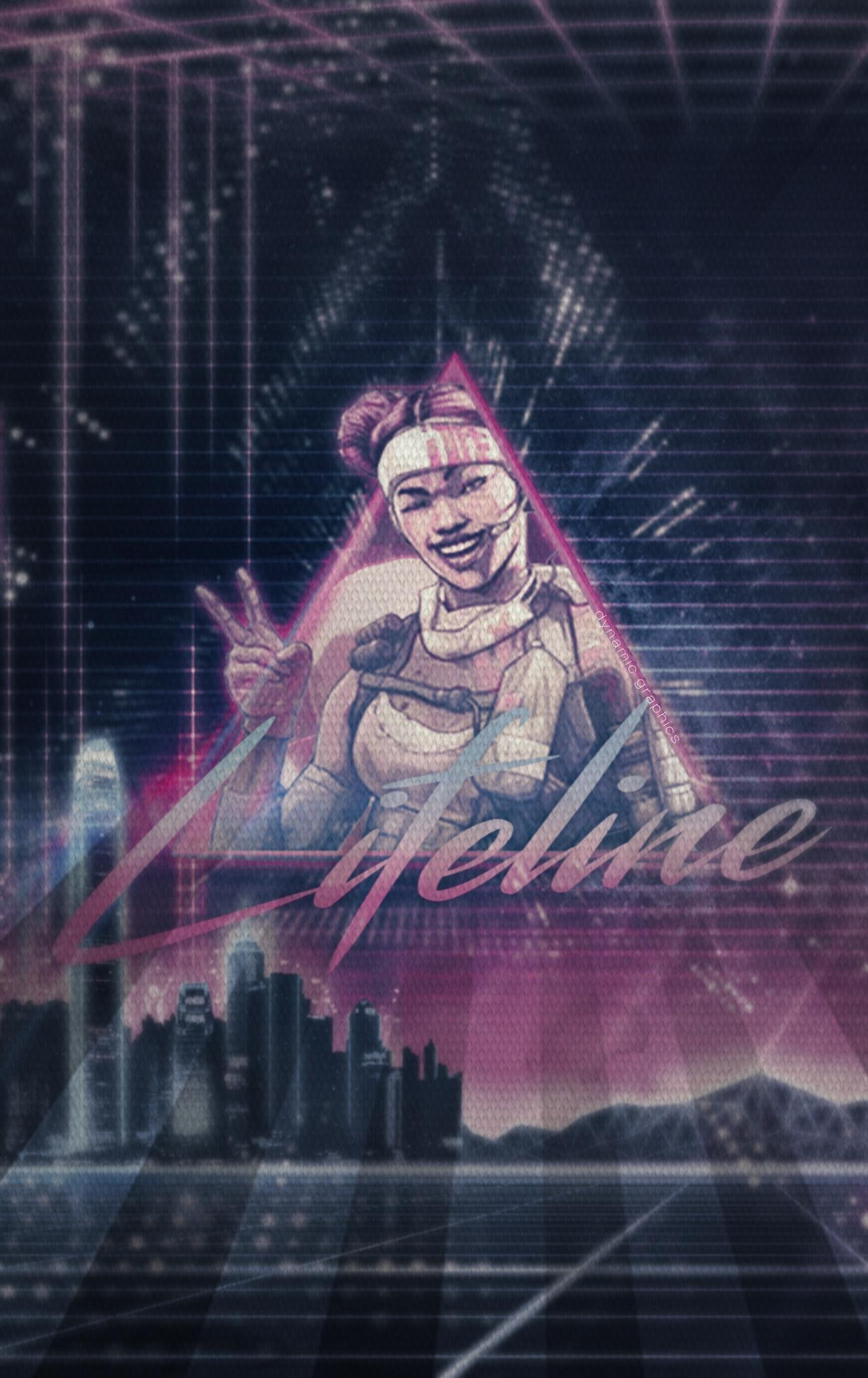 Synthwave Style Lifeline Wallpaper For Phones. Feel Free To